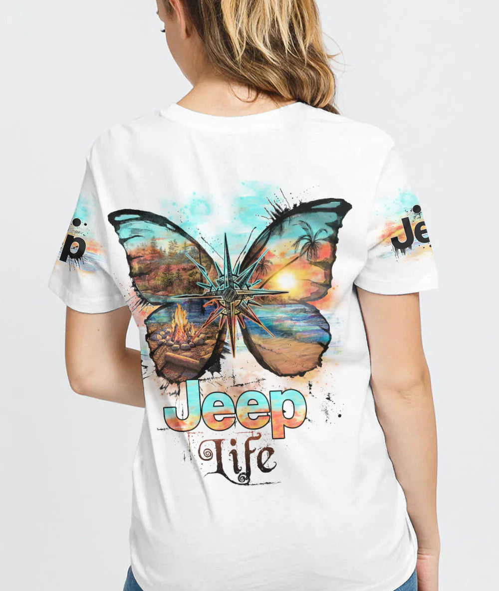 jeep-life-compass-butterfly-t-shirt