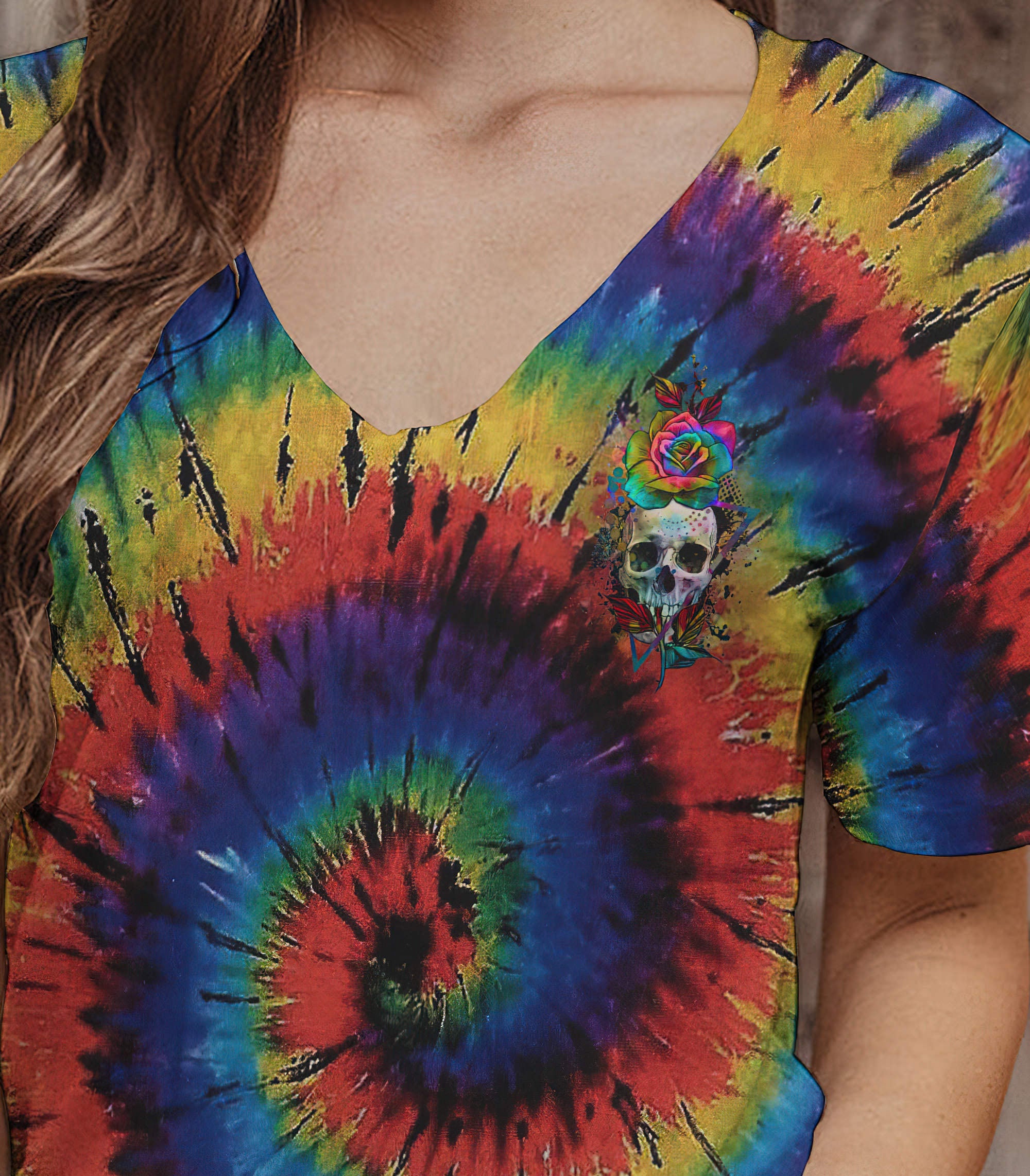 zero-fcks-given-tie-dye-all-over-print-women-v-neck-t-shirt