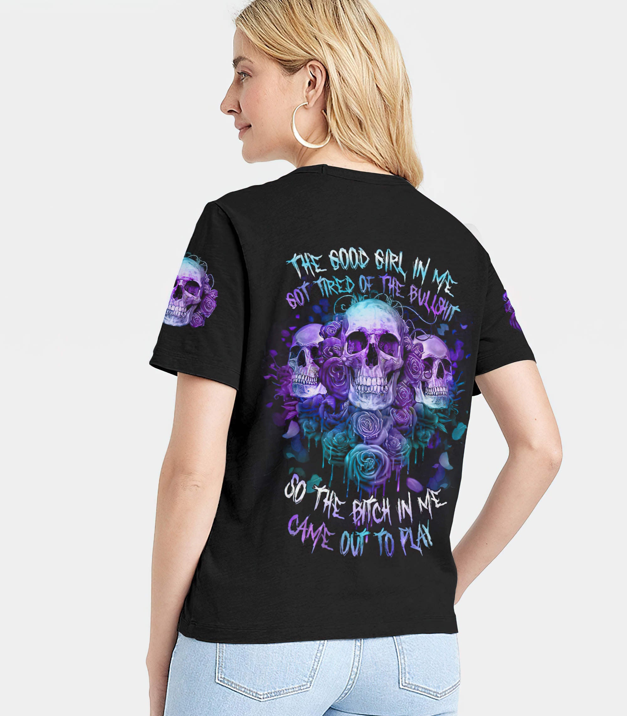 the-good-girl-in-me-3-skulls-rose-all-over-print-women-v-neck-t-shirt