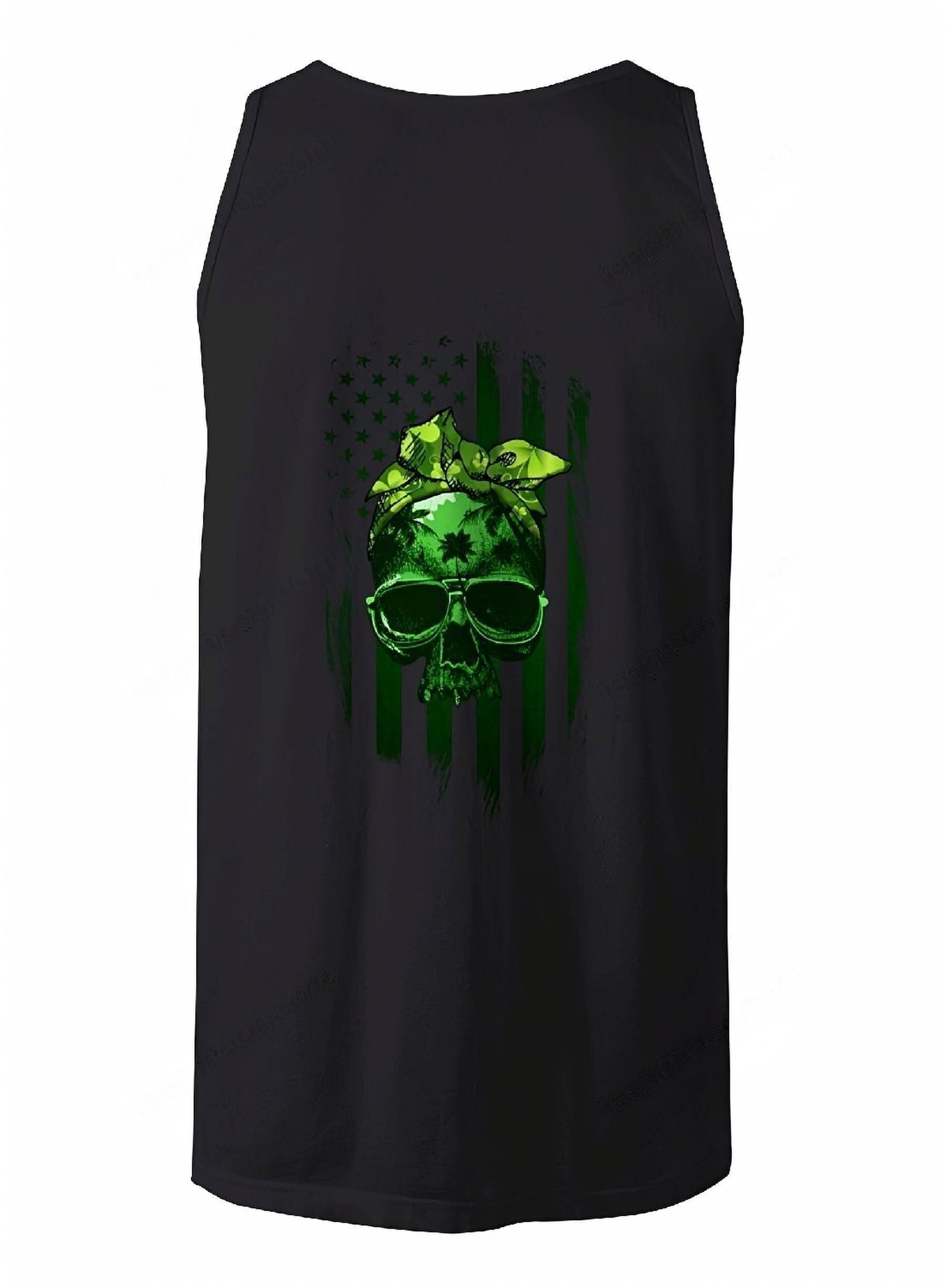 patricks-day-skull-tank-top