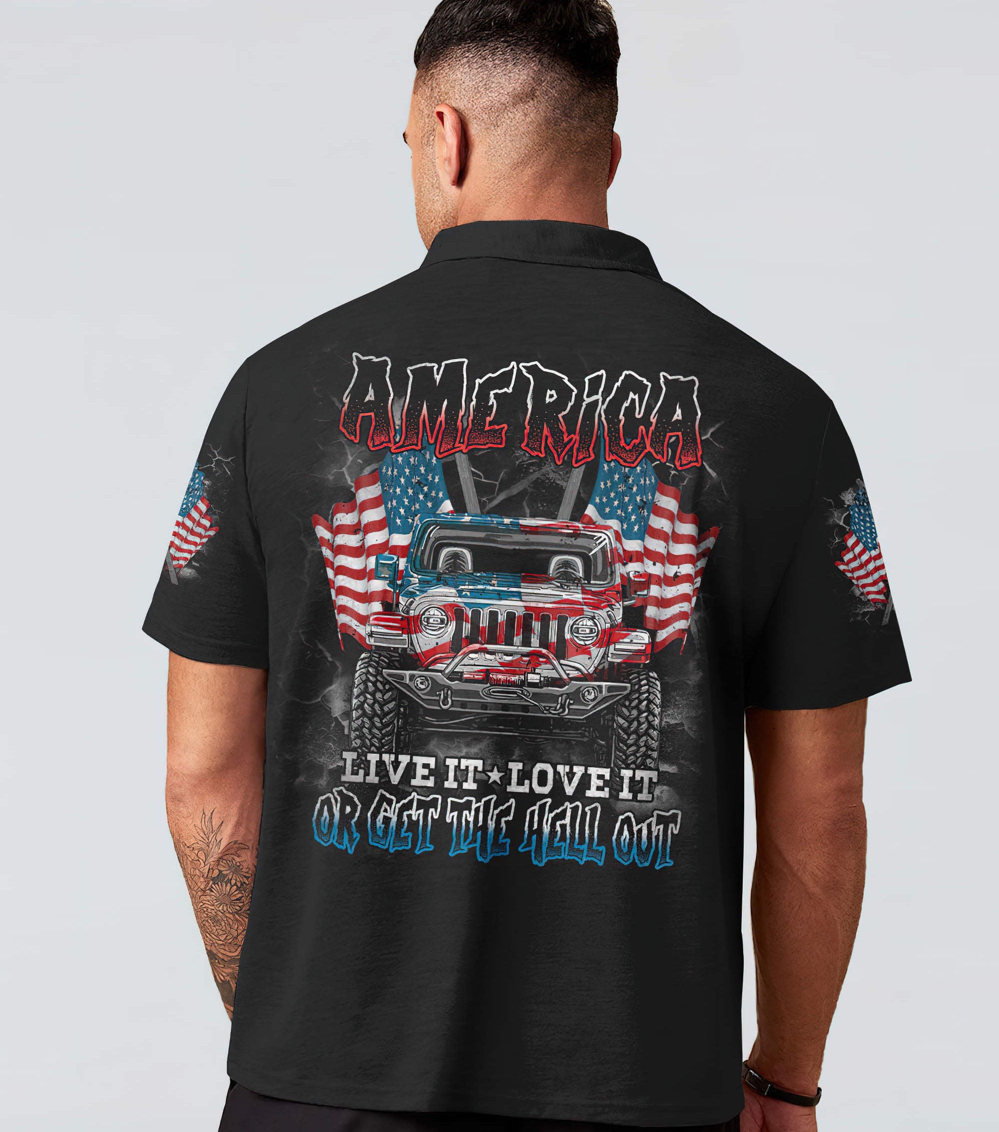 america-live-it-love-it-or-get-the-hell-out-jeep-flag-polo-shirt