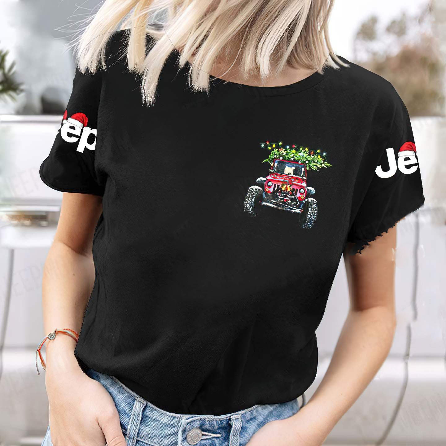 singing-jeep-christmas-t-shirt