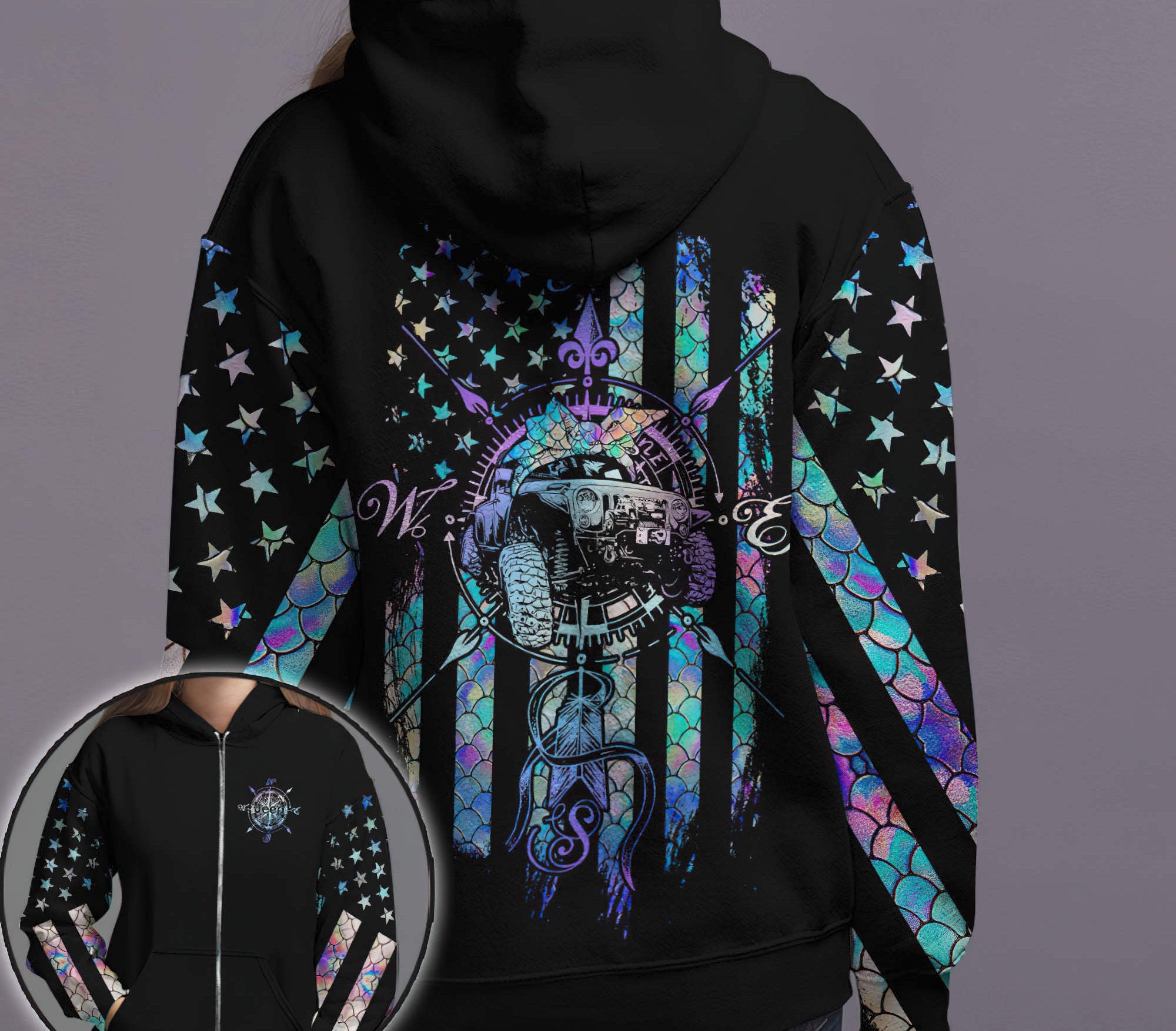 jeep-compass-mermaid-flag-hoodie