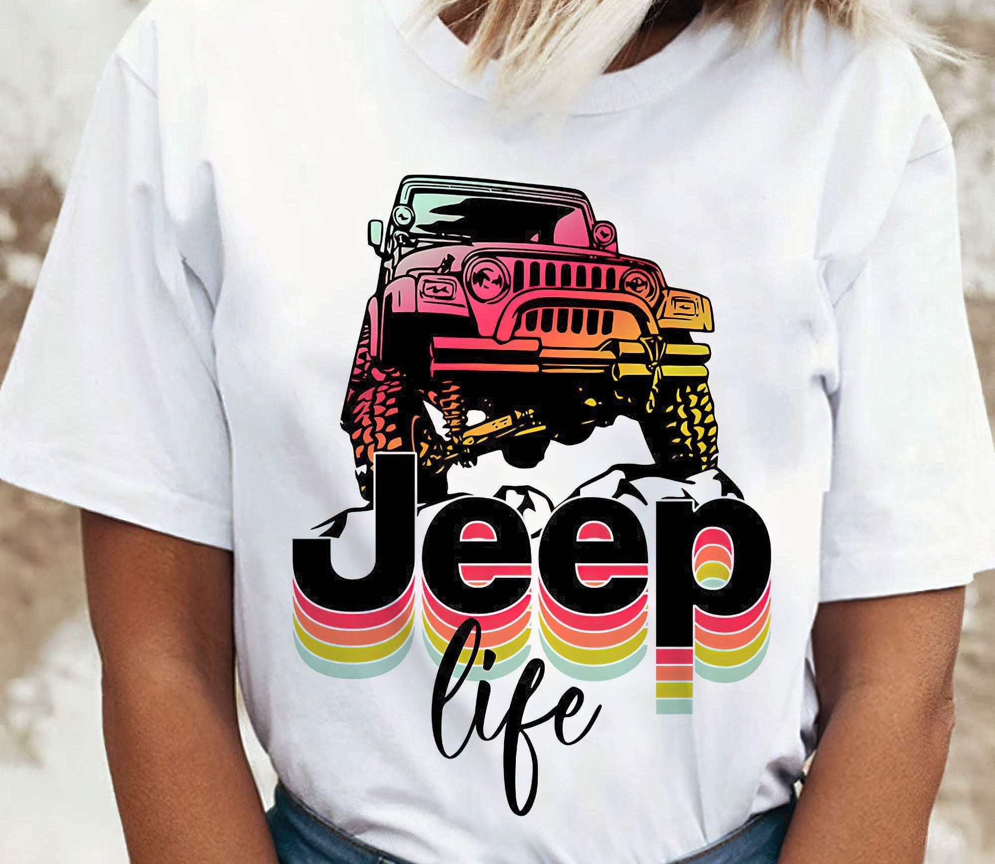 jeep-retro-beach-color-1-sided-t-shirt