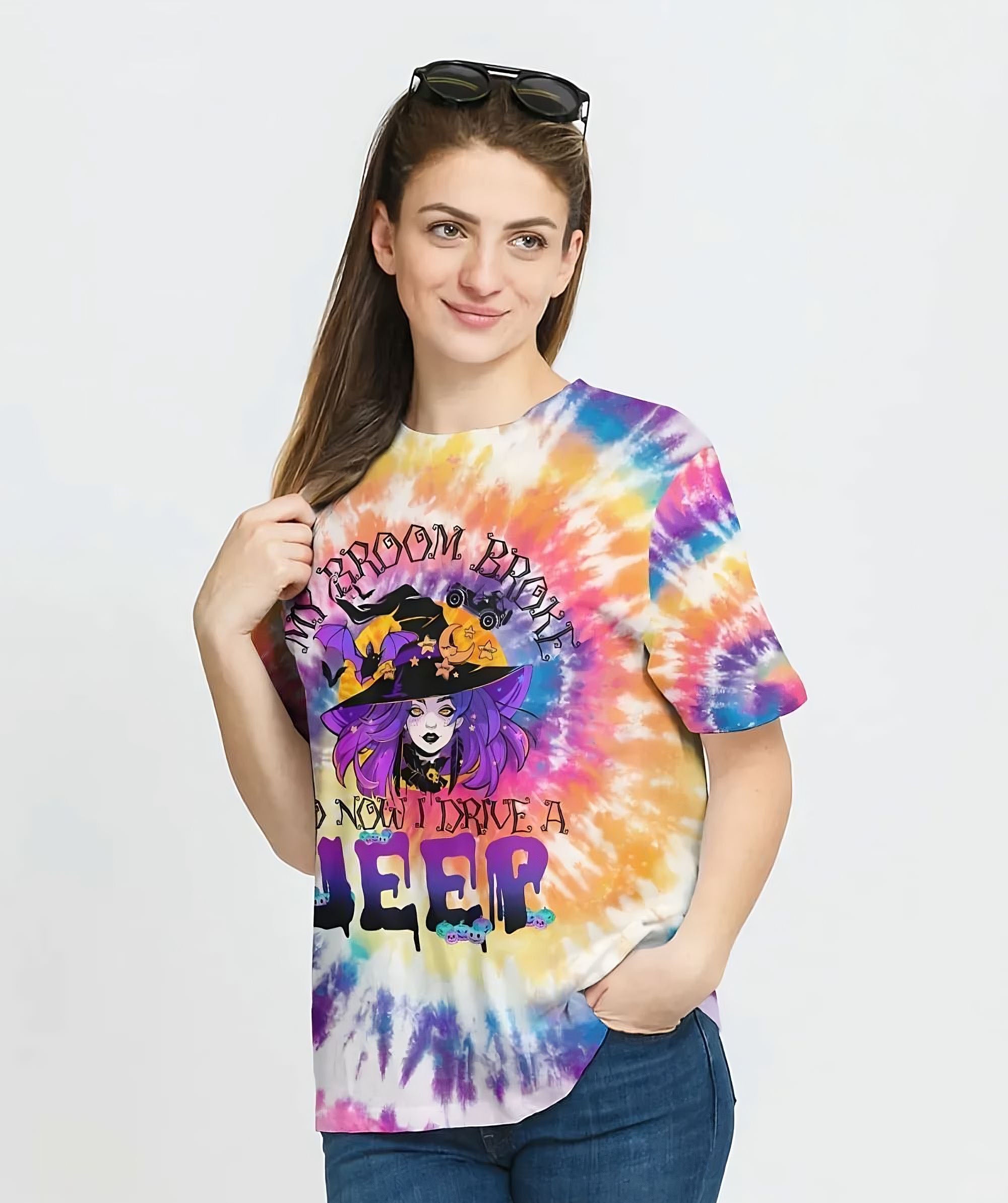 my-broom-broke-so-now-i-drive-a-jeep-tie-dye-halloween-all-over-print-t-shirt