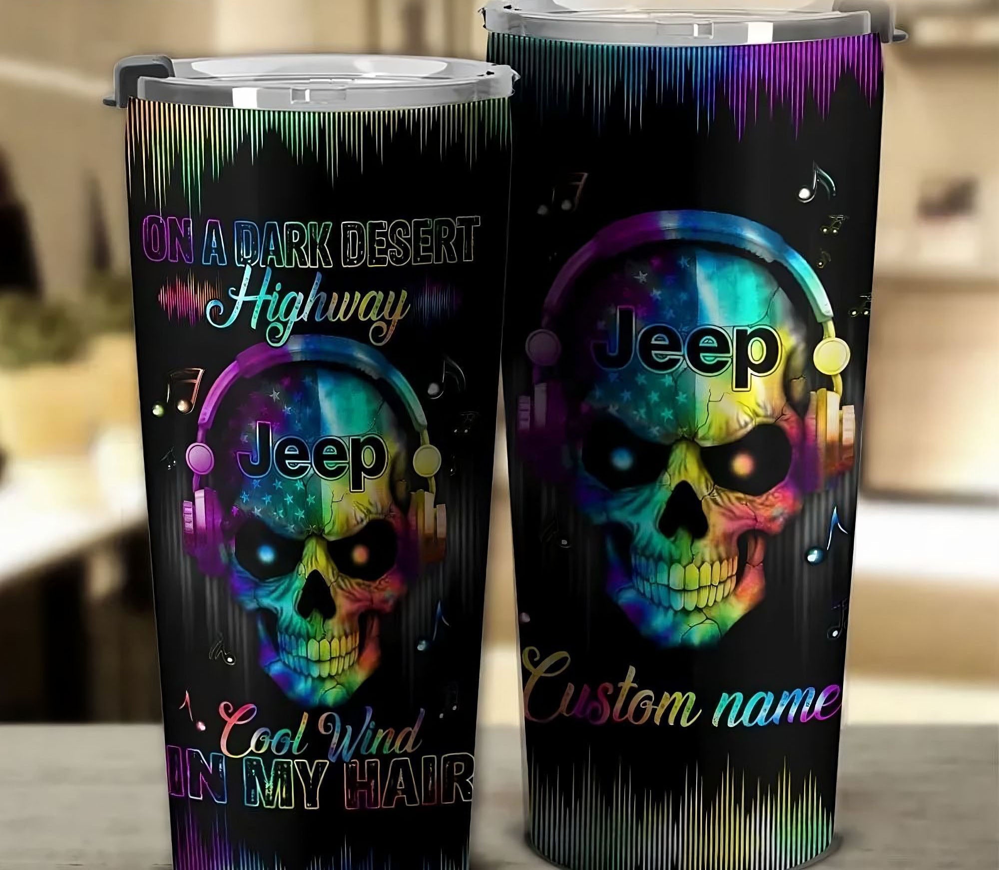 personalized-jeep-on-a-dark-desert-highway-tumbler