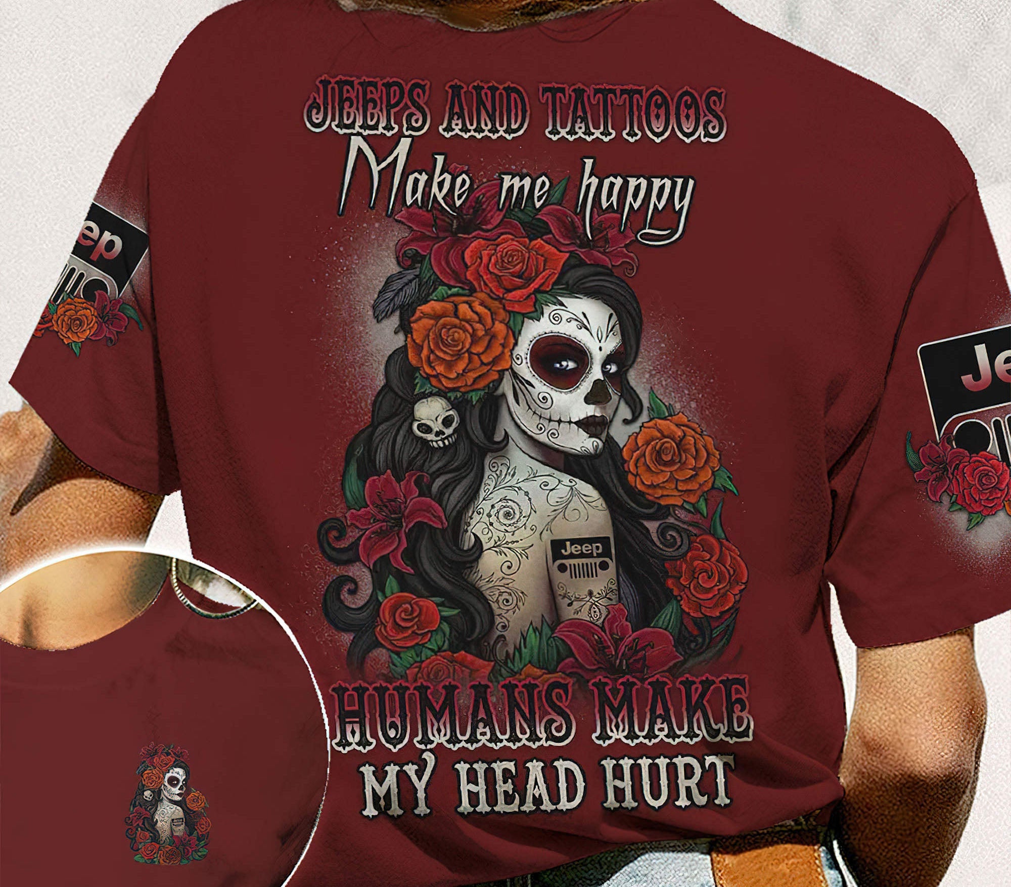 sugar-skull-jeep-and-tattoos-t-shirt