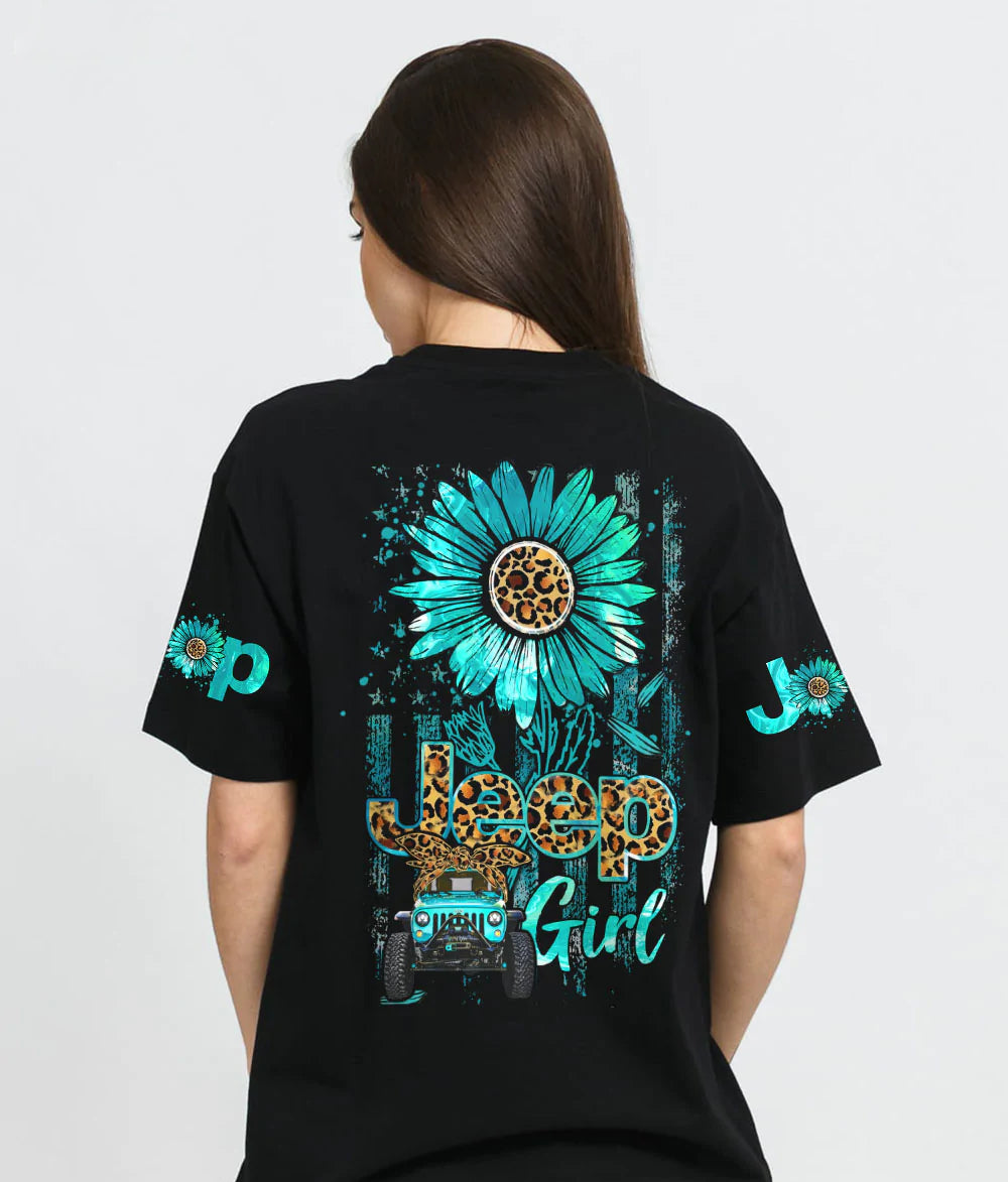 jeep-girl-teal-daisy-t-shirt