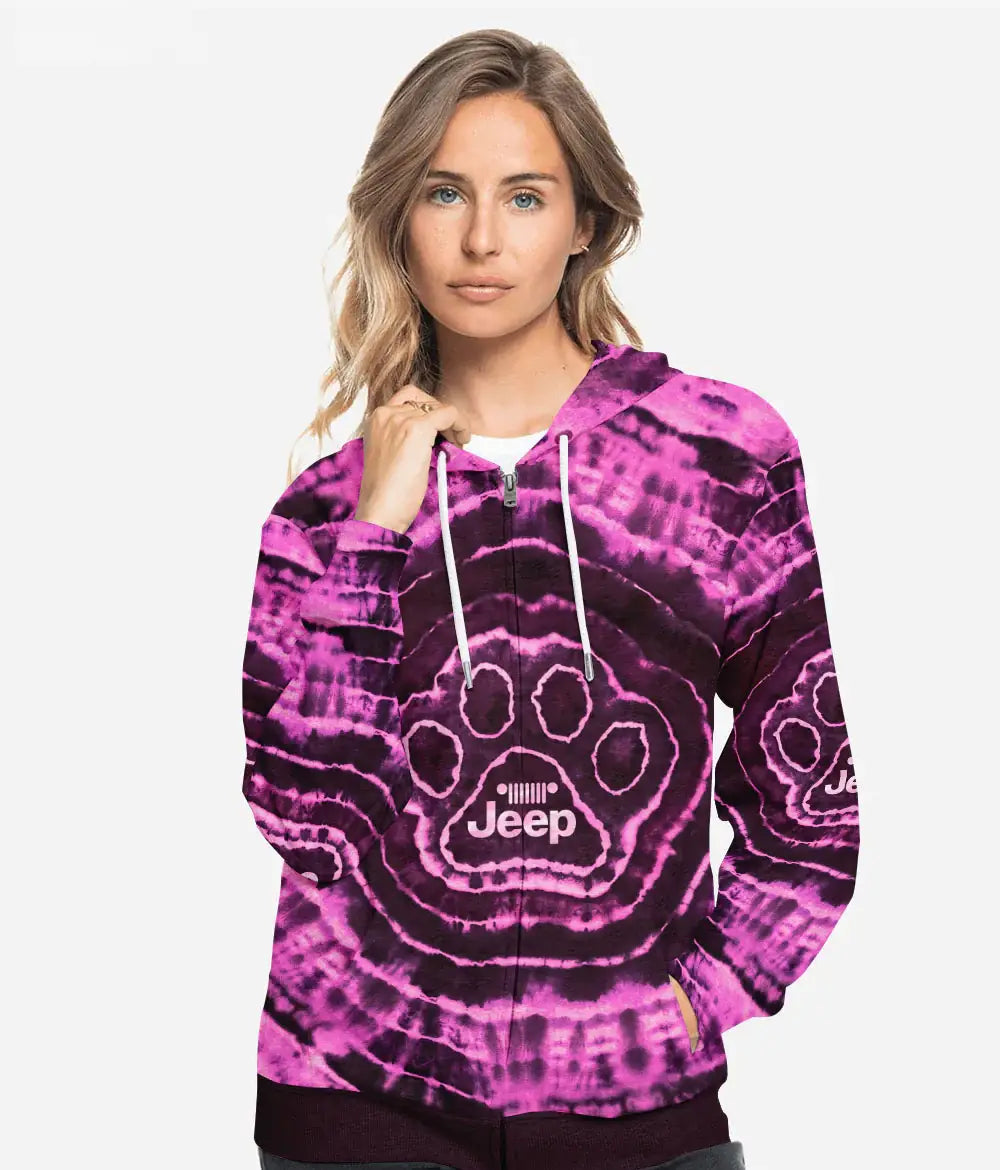 easily-distracted-by-jeeps-and-dogs-tie-dye-hoodie