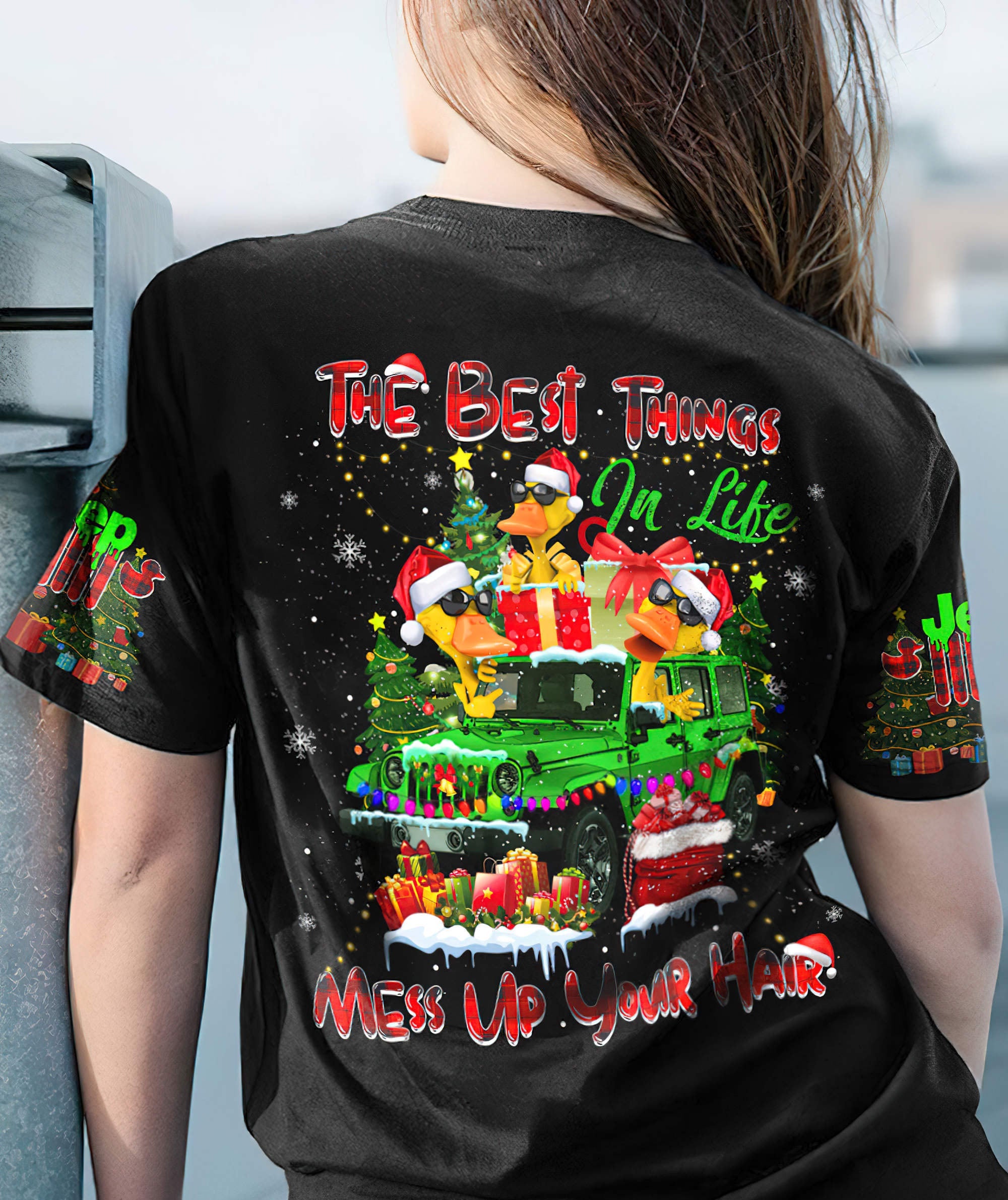 the-best-things-in-life-jeep-christmas-t-shirt