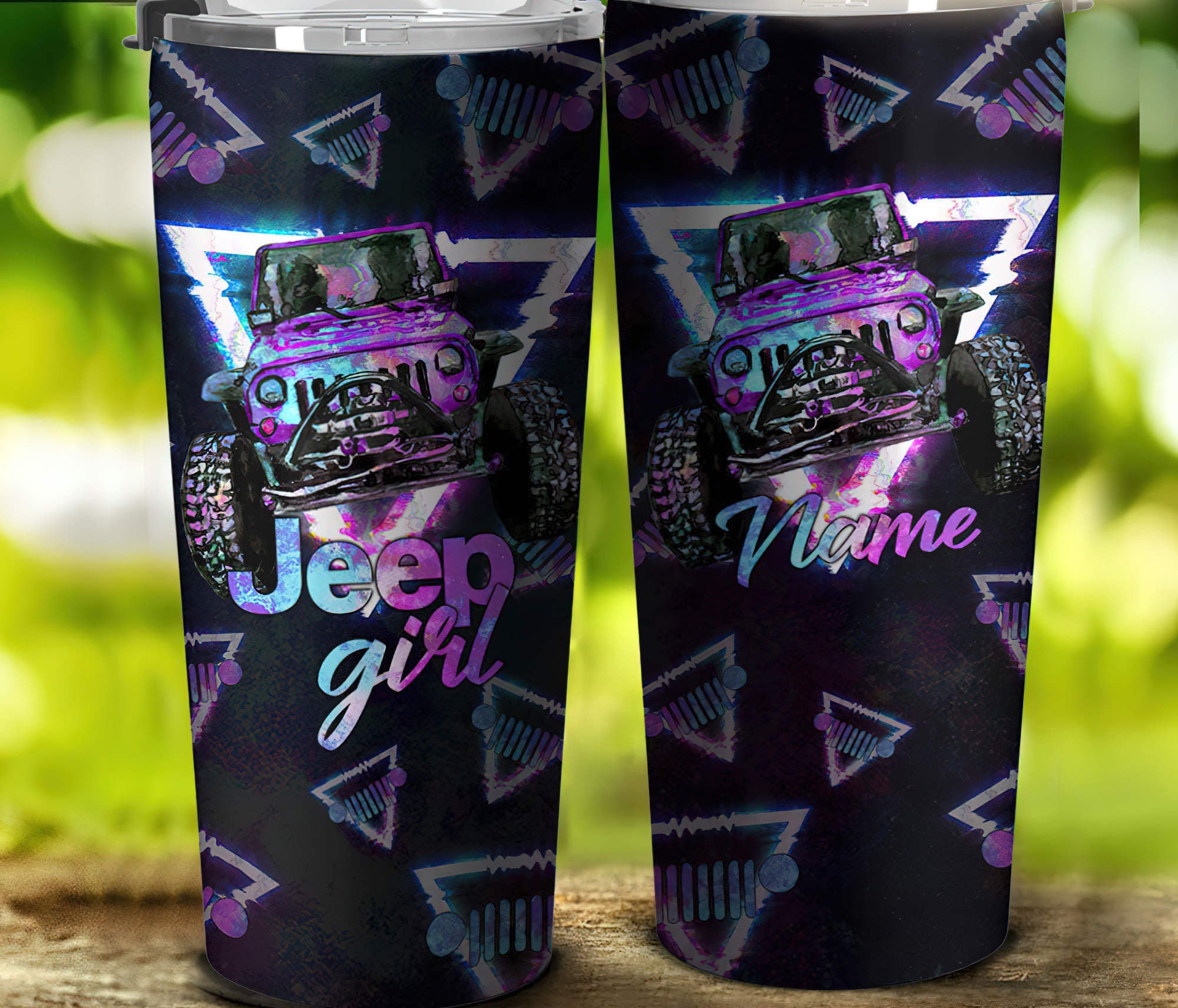 personalized-jeep-girl-triangle-tumbler