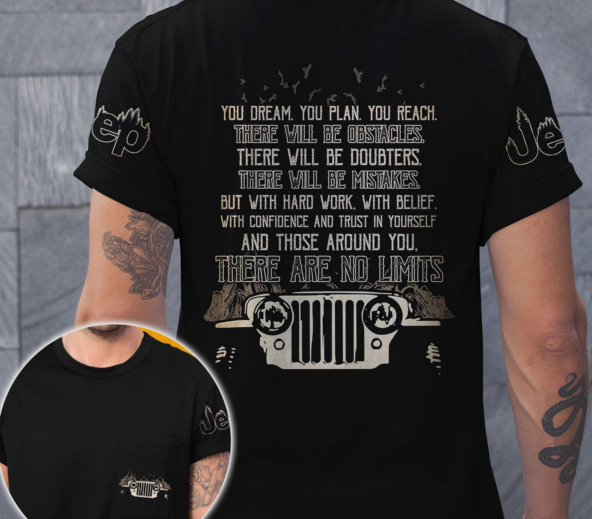 jeep-there-are-no-limits-t-shirt