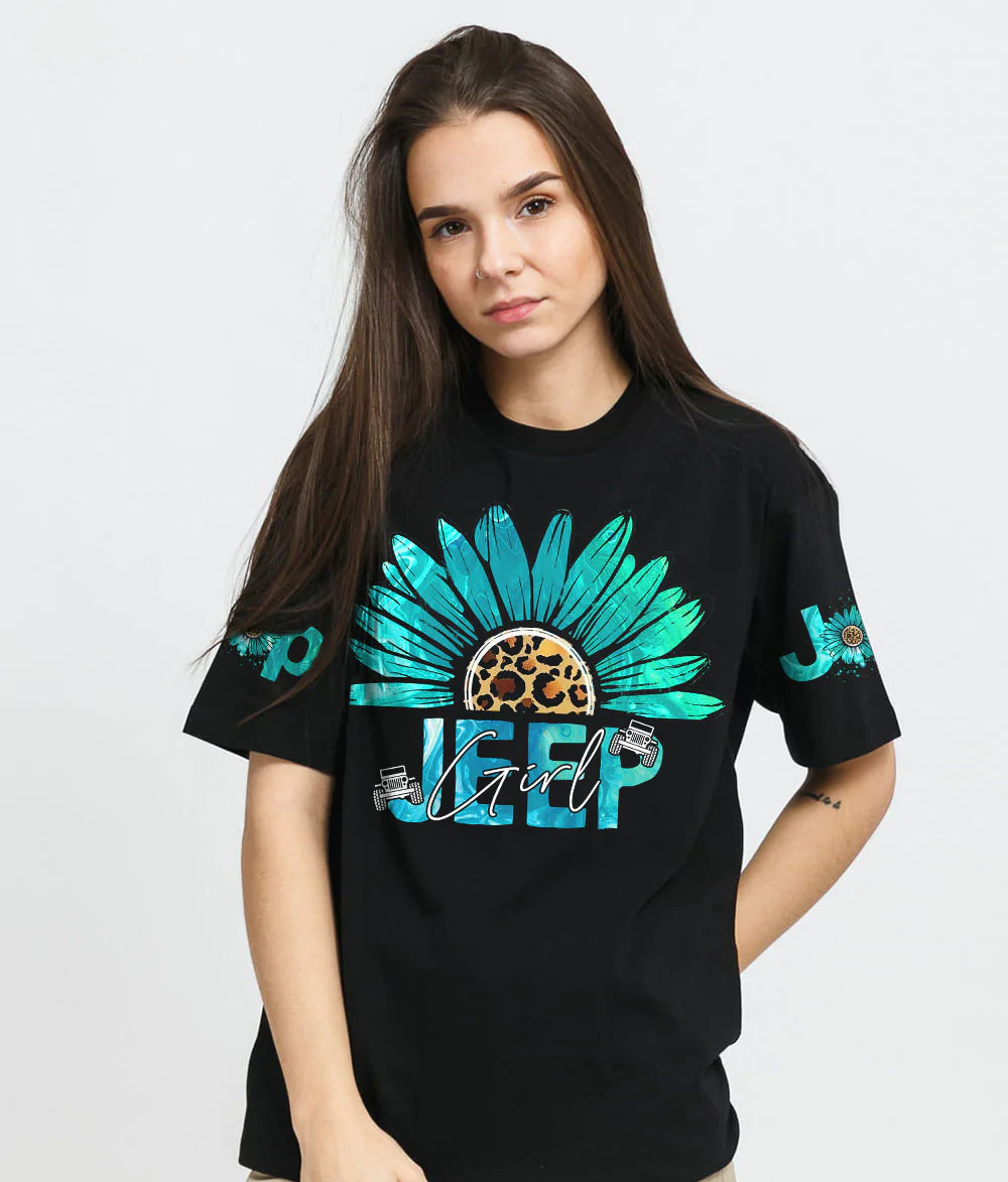 jeep-girl-teal-daisy-t-shirt