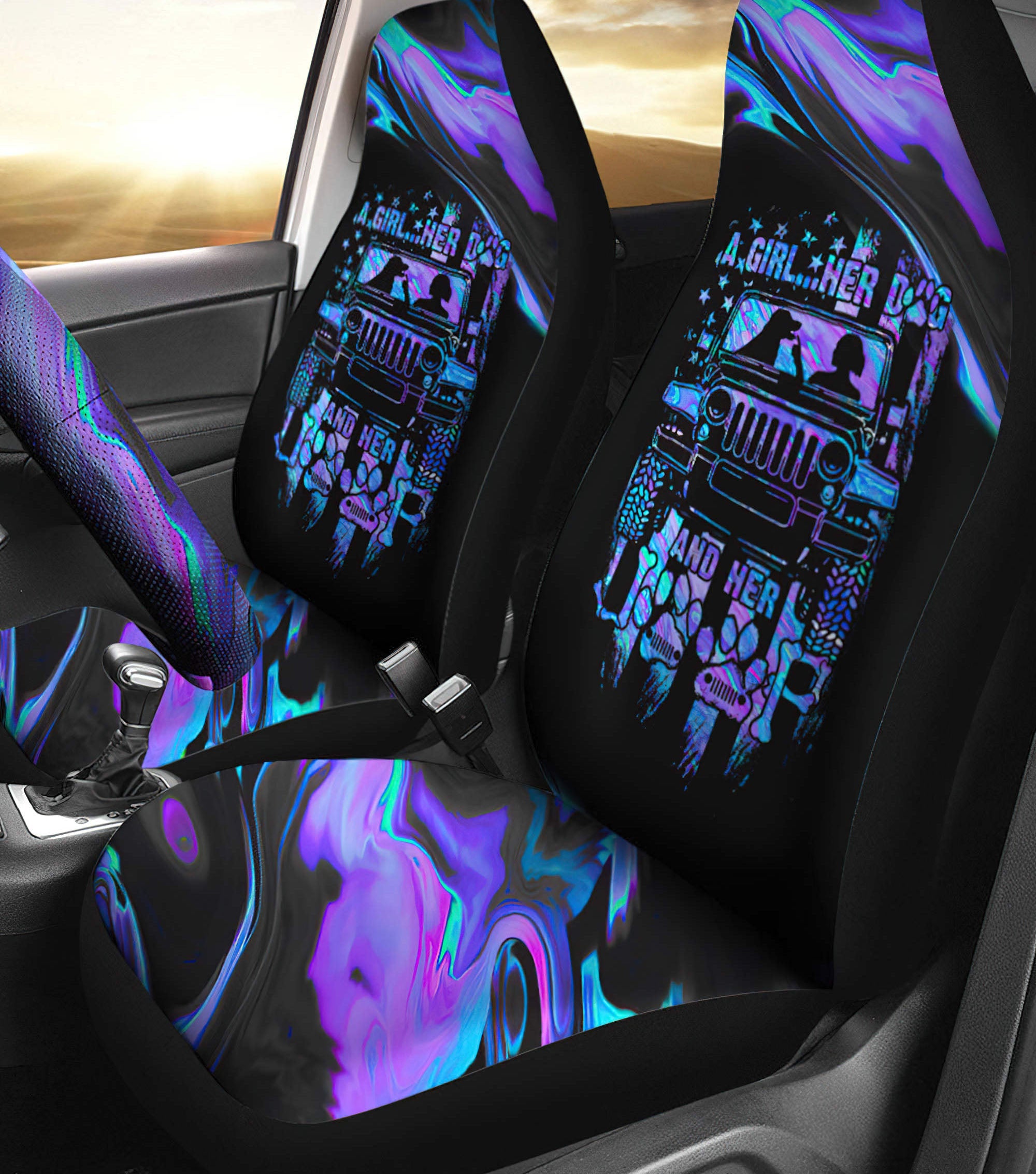 a-girl-her-dog-hologram-car-seat-cover