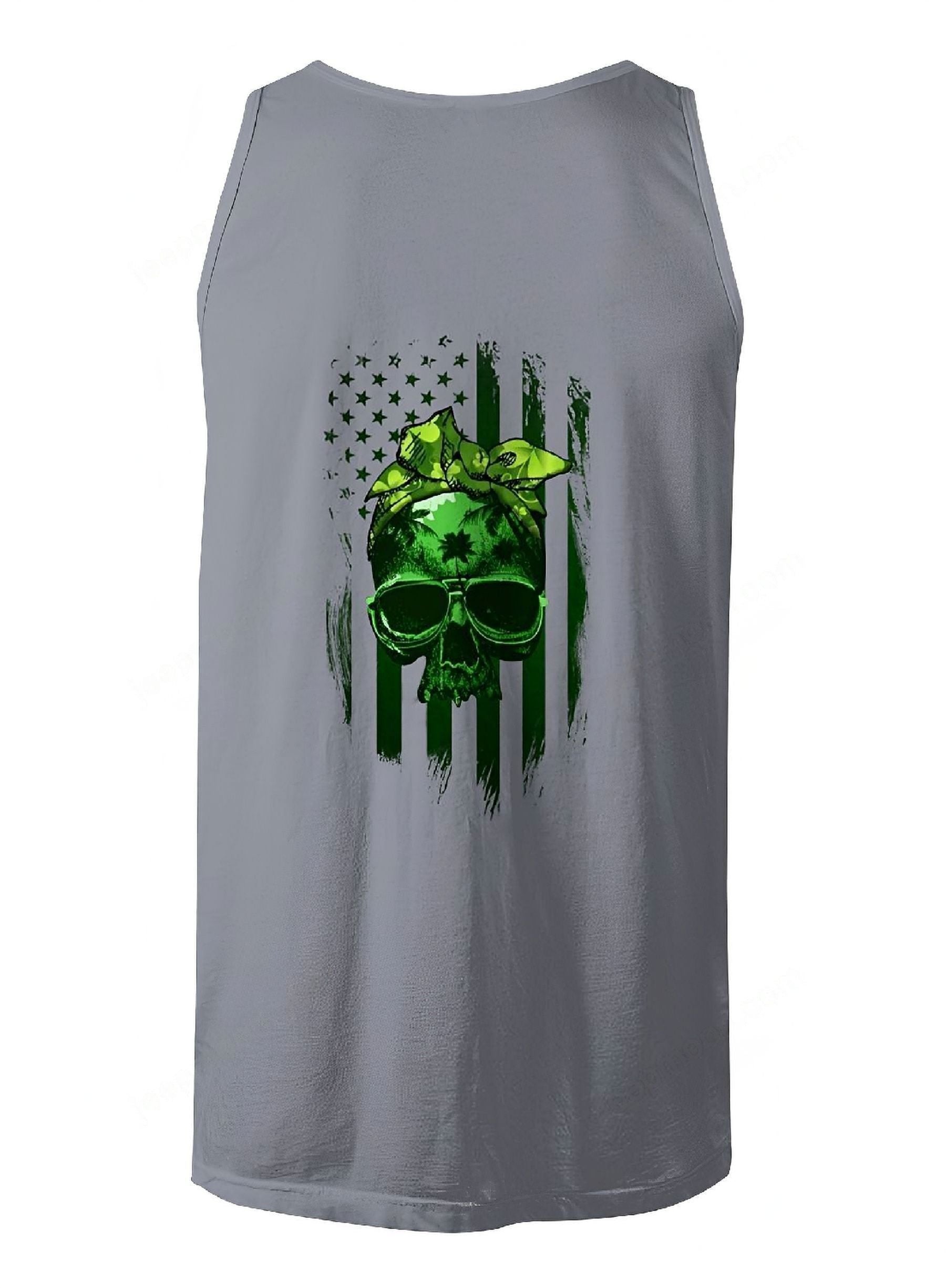 patricks-day-skull-tank-top