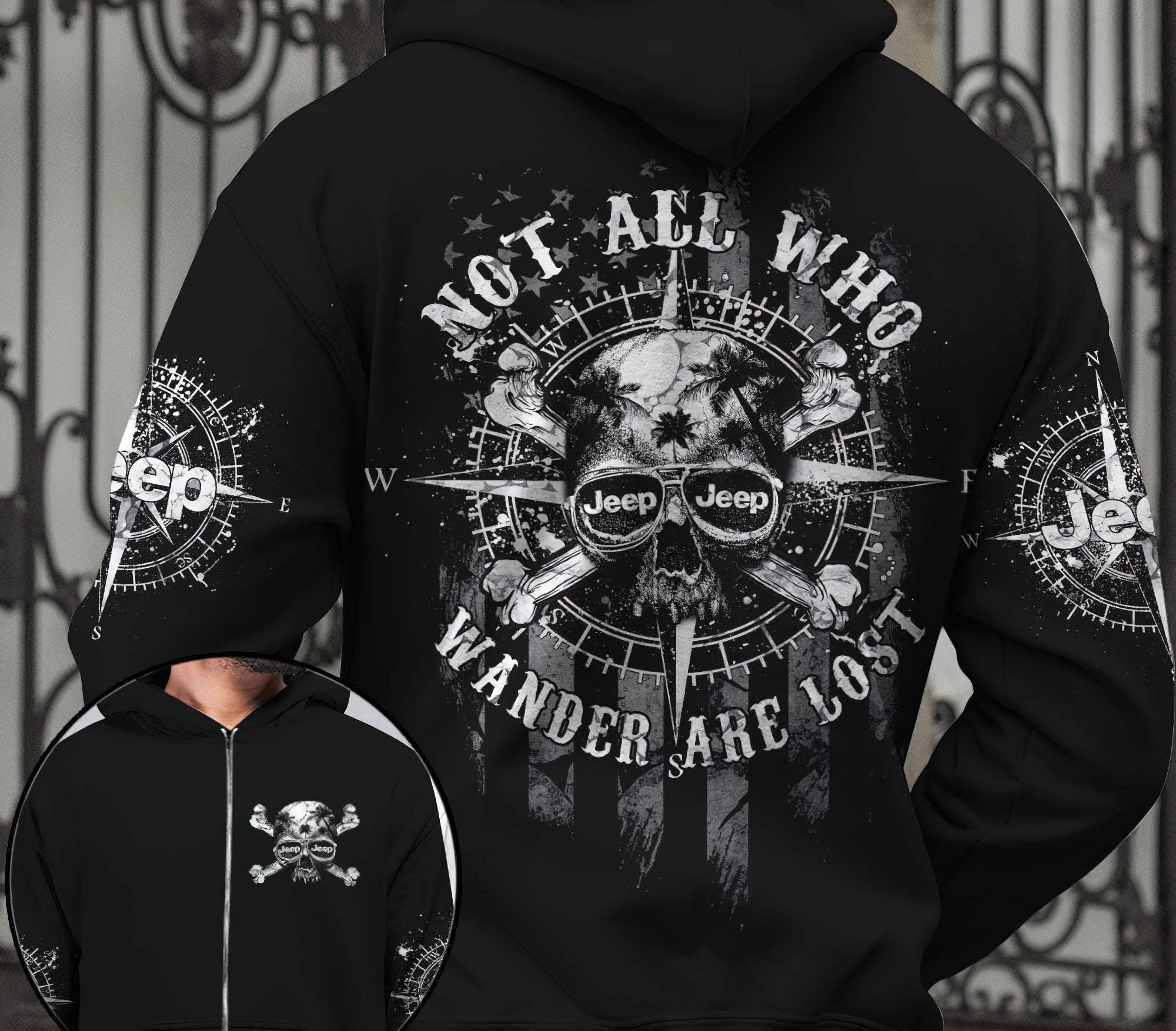 not-all-who-wander-skull-jeep-compass-hoodie