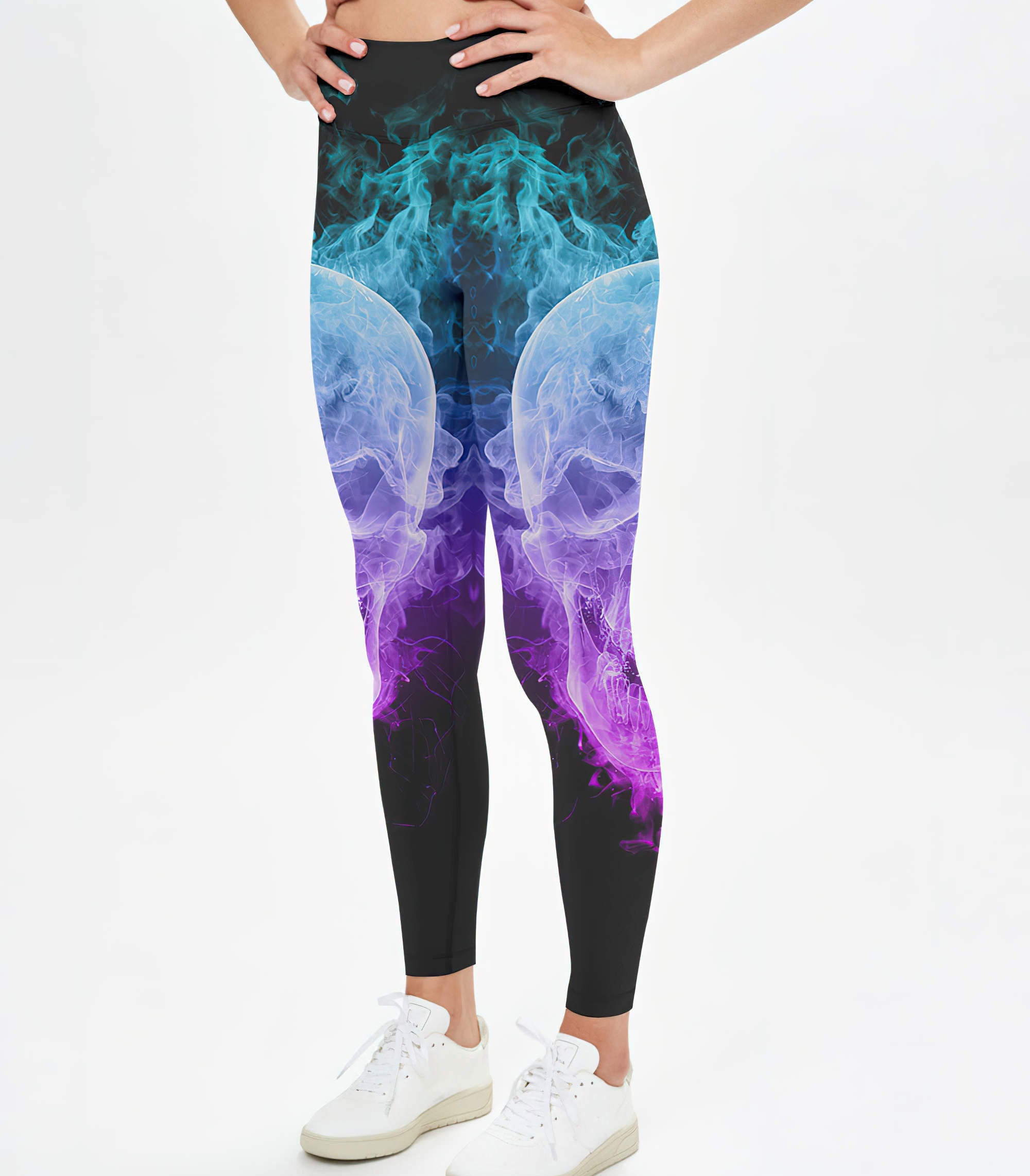 always-a-strong-women-fire-skull-all-over-print-leggings