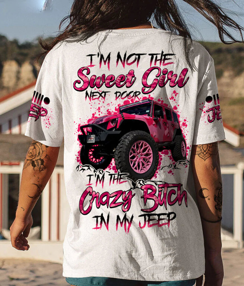 im-the-crazy-b-in-my-jeep-pink-white-t-shirt