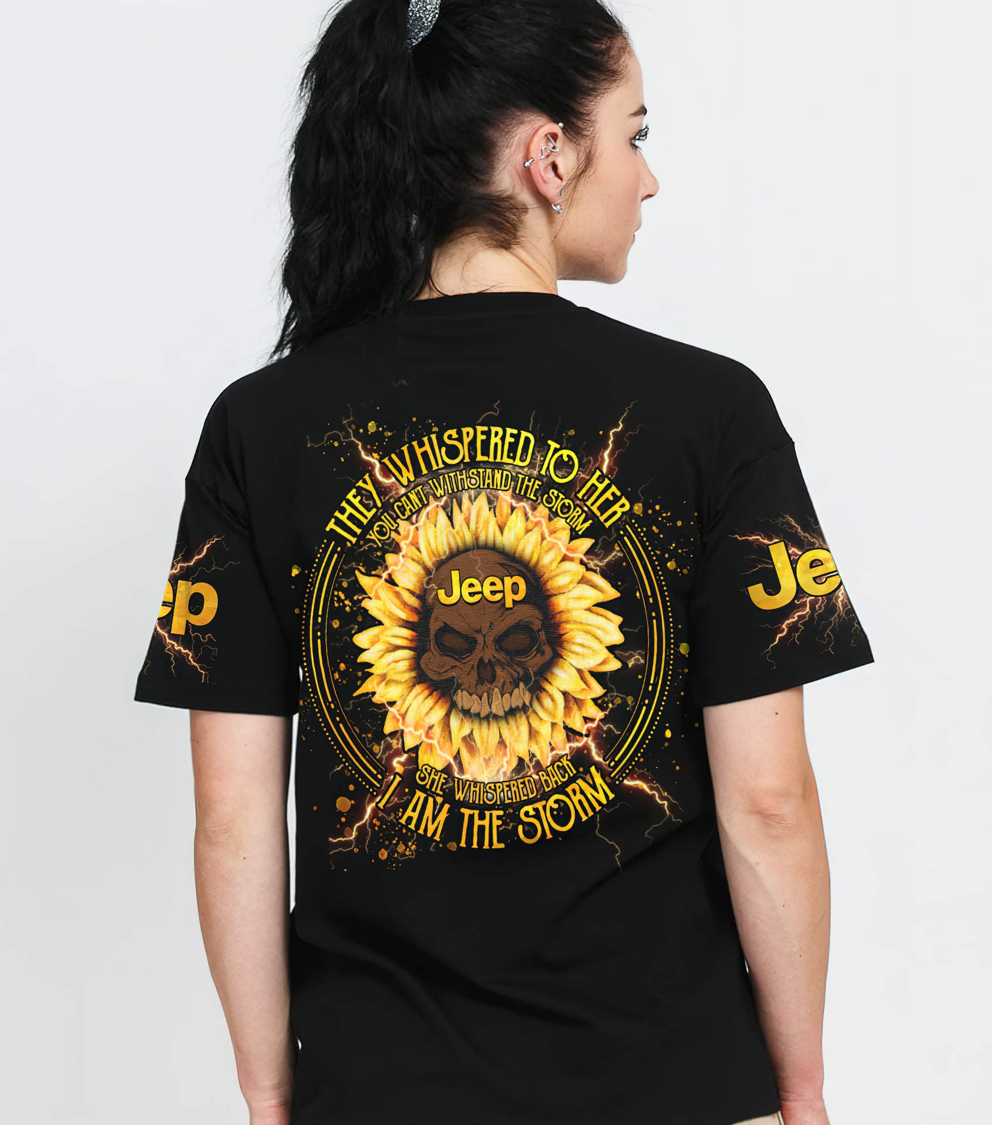 i-am-the-storm-sunflower-skull-jeep-t-shirt