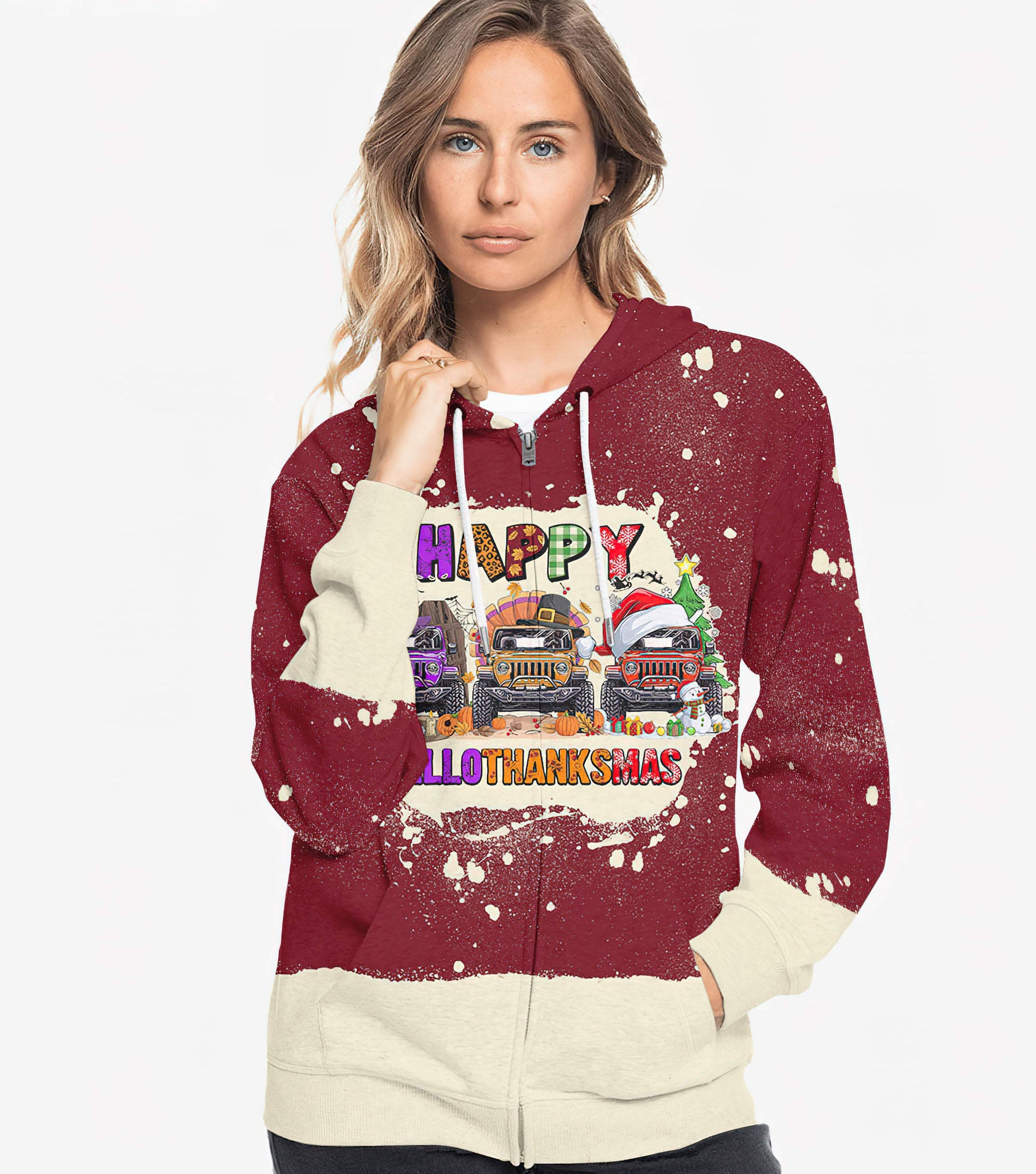 jeep-happy-hallothanksmas-bleach-hoodie