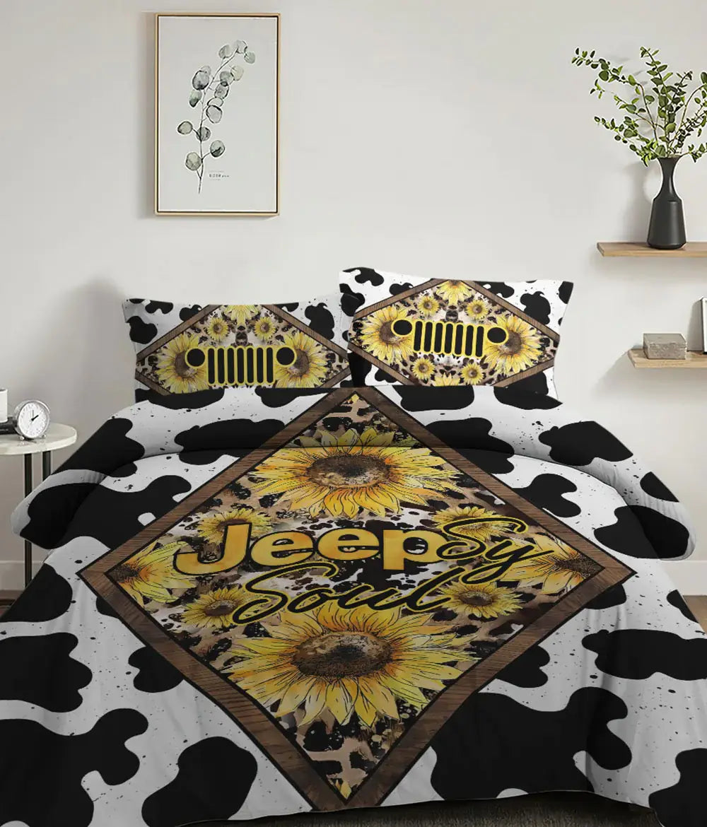 jeepsy-soul-sunflower-cowhide-bedding-set