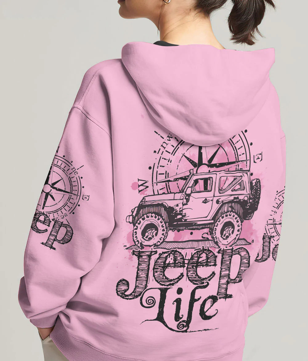 jeep-life-sketch-compass-pink-hoodie