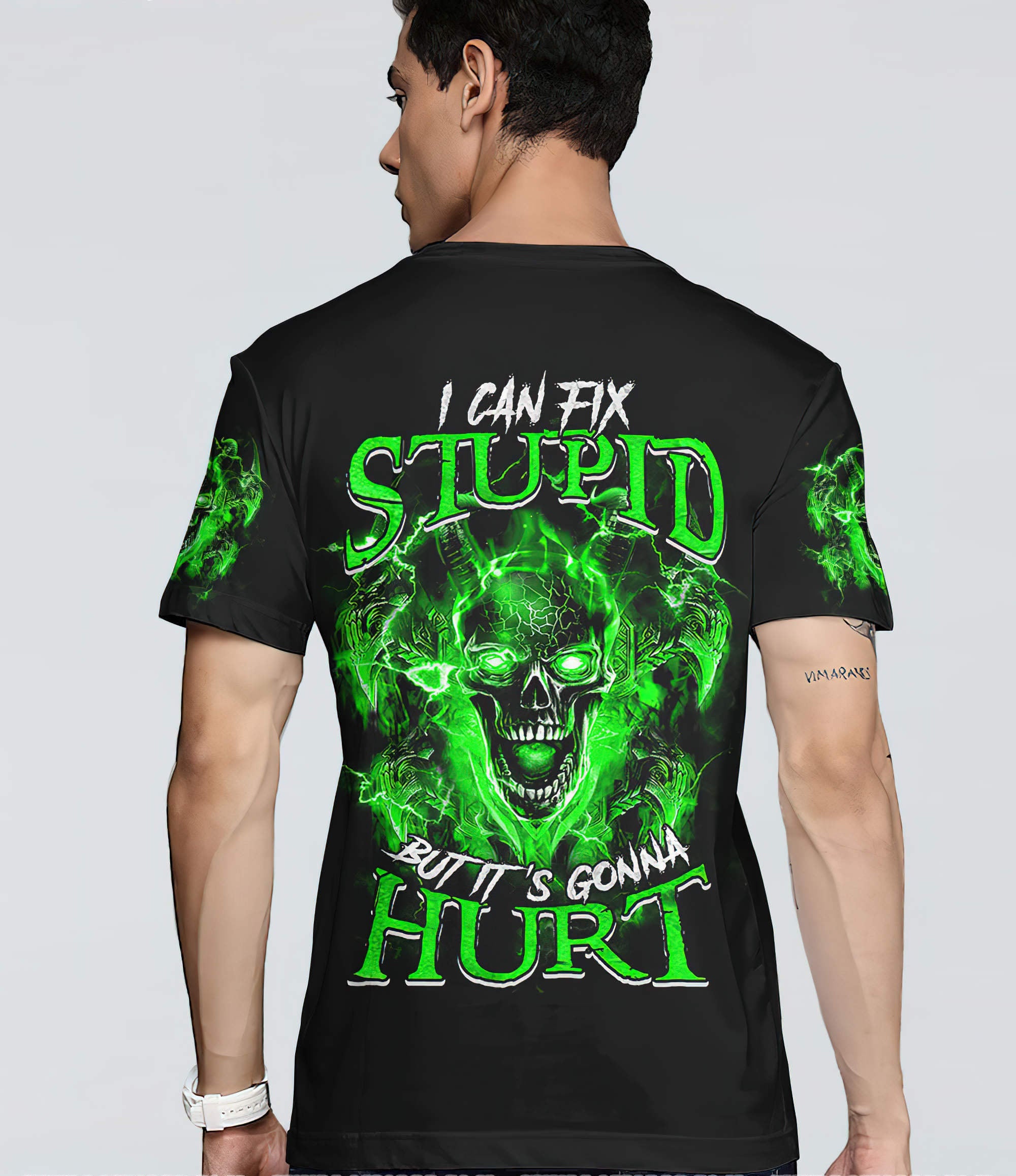 i-can-fix-stupid-demons-green-skull-all-over-print-t-shirt