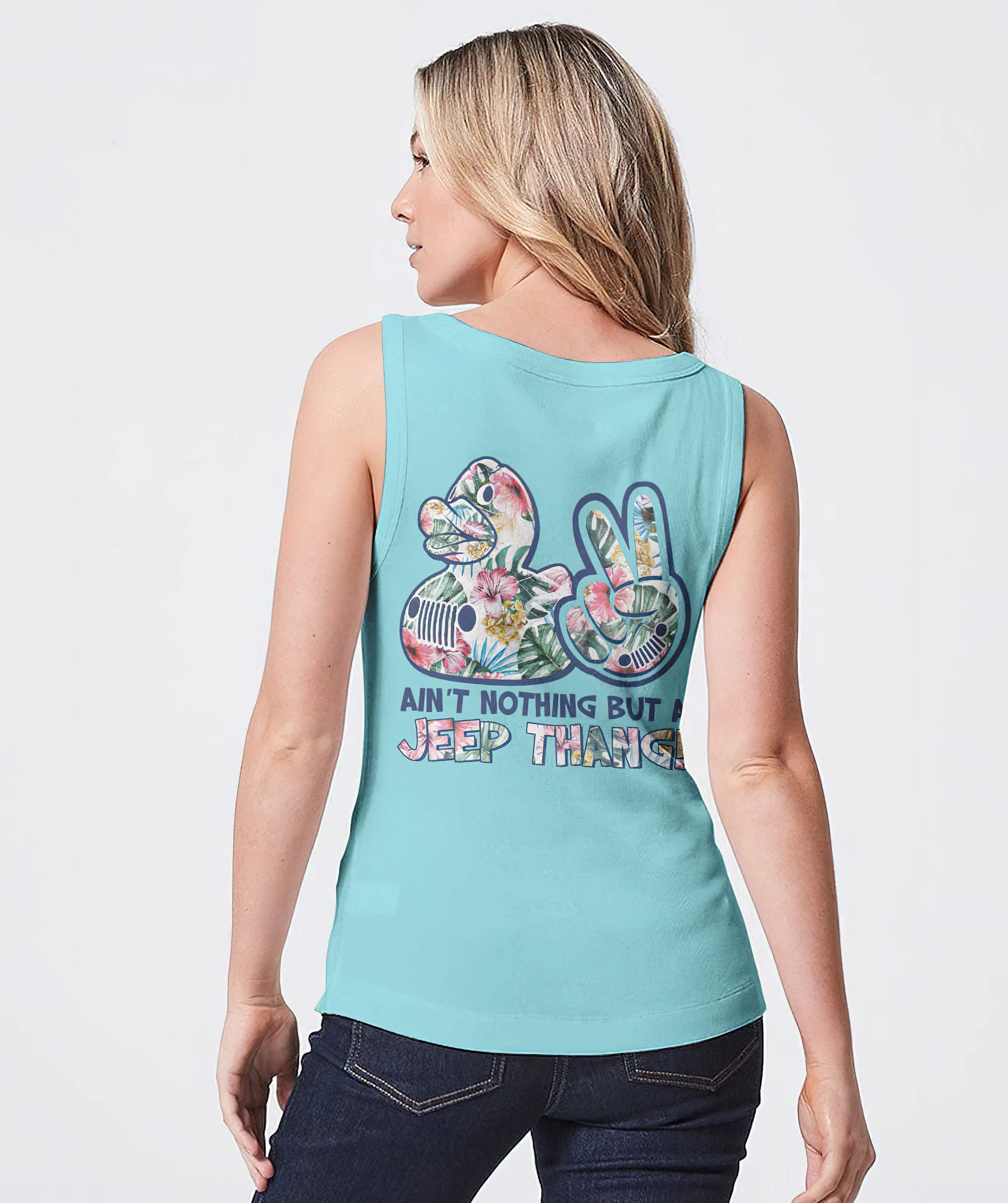 aint-nothing-flower-jeep-duck-tank-top