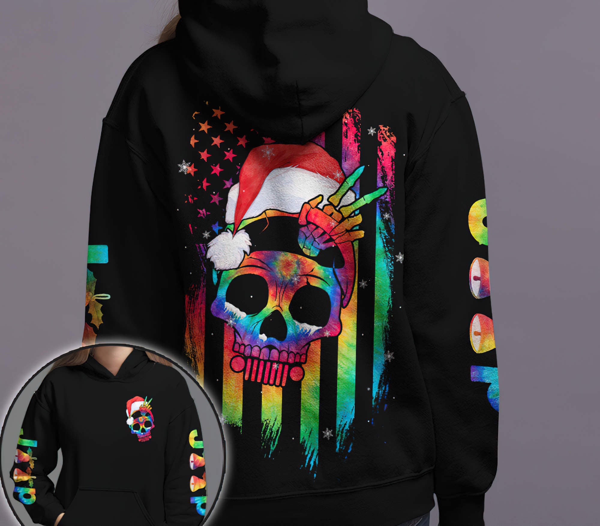 santa-skull-jeep-hoodie