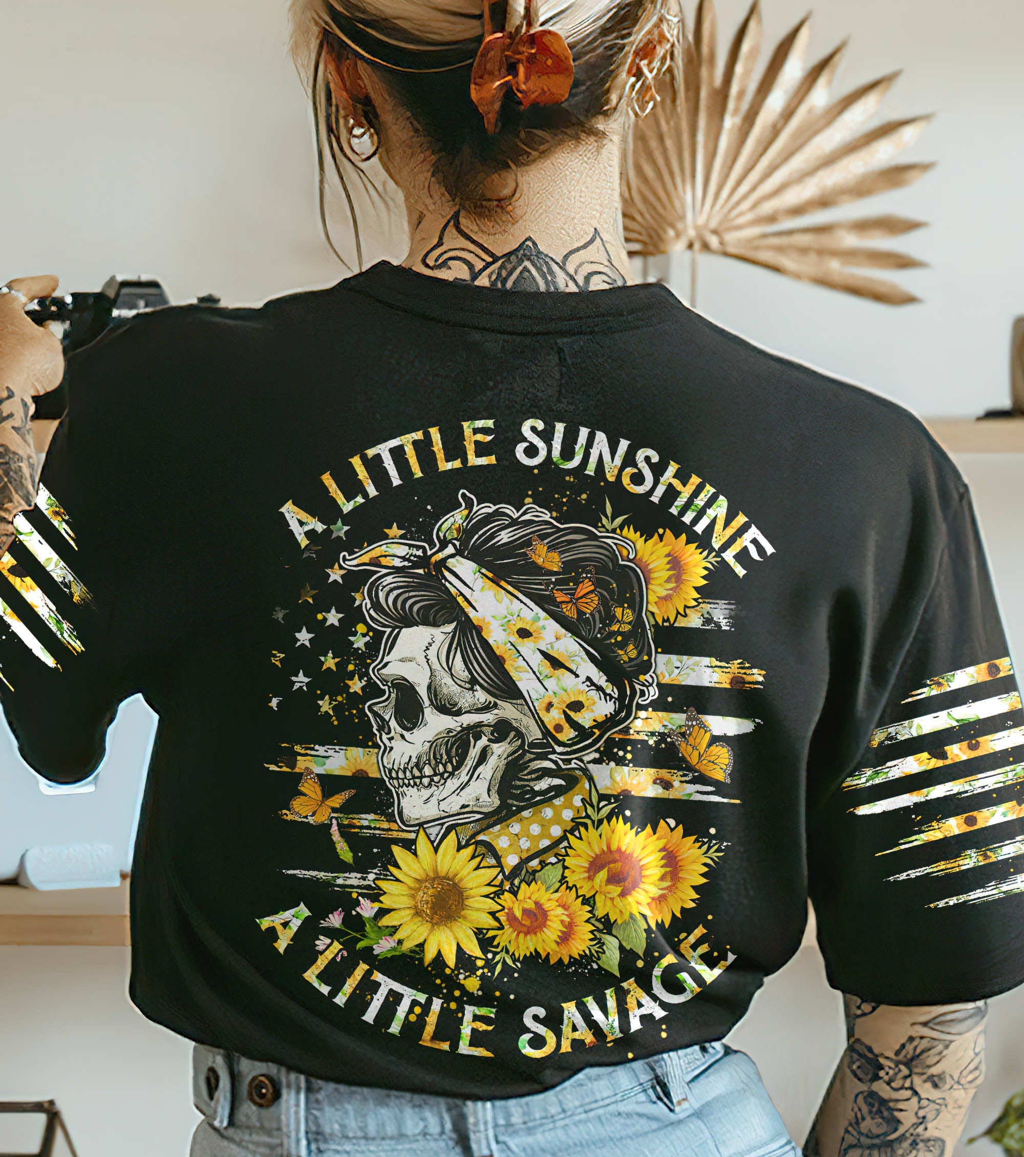 a-little-sunshine-a-little-savage-skull-sunflower-all-over-print-t-shirt