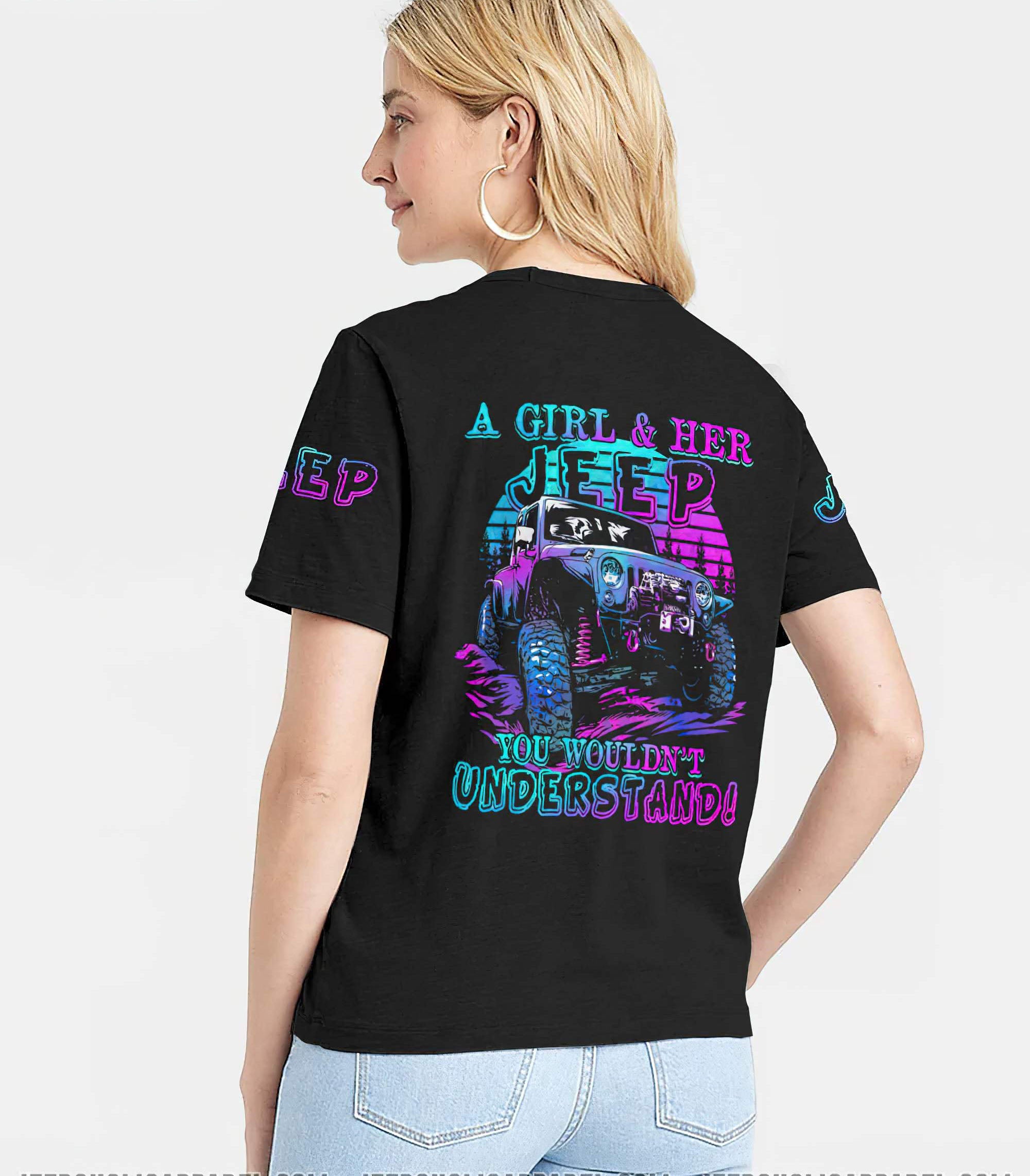 a-girl-and-her-jeep-women-v-neck-t-shirt