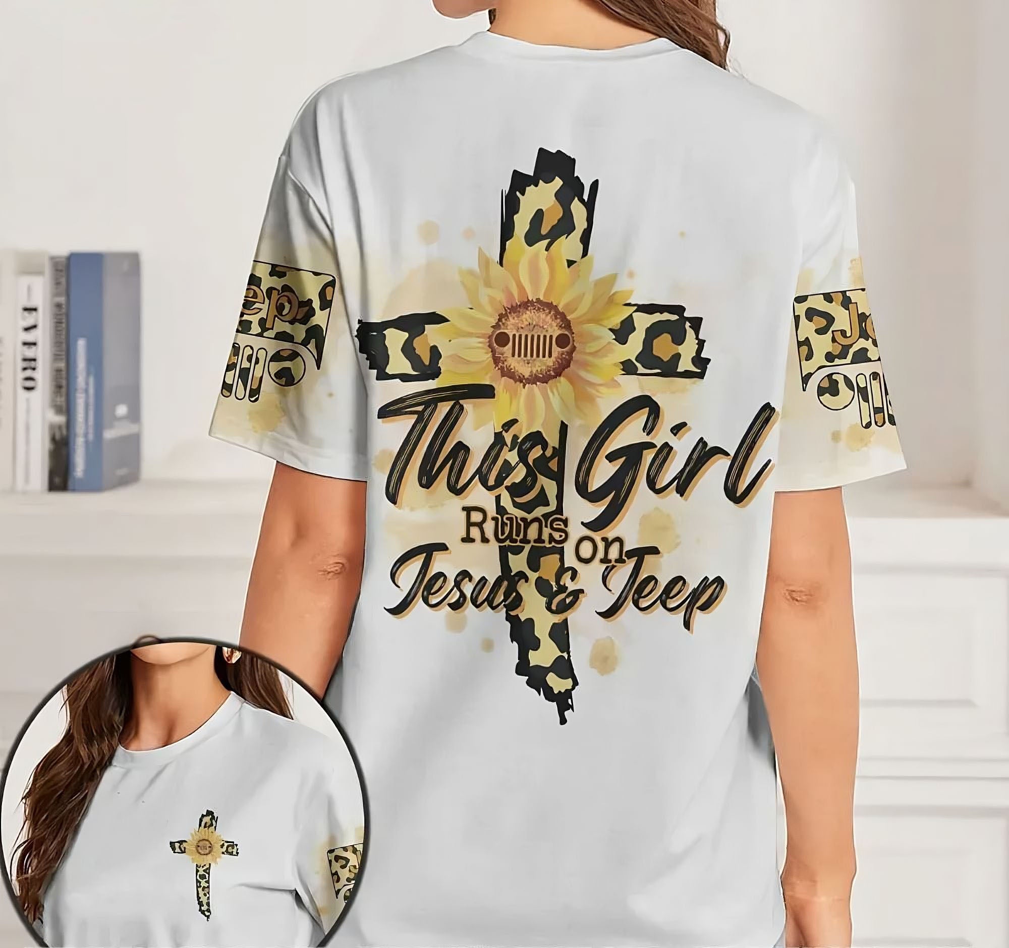 this-girl-runs-on-jesus-and-jeep-sunflower-all-over-print-t-shirt