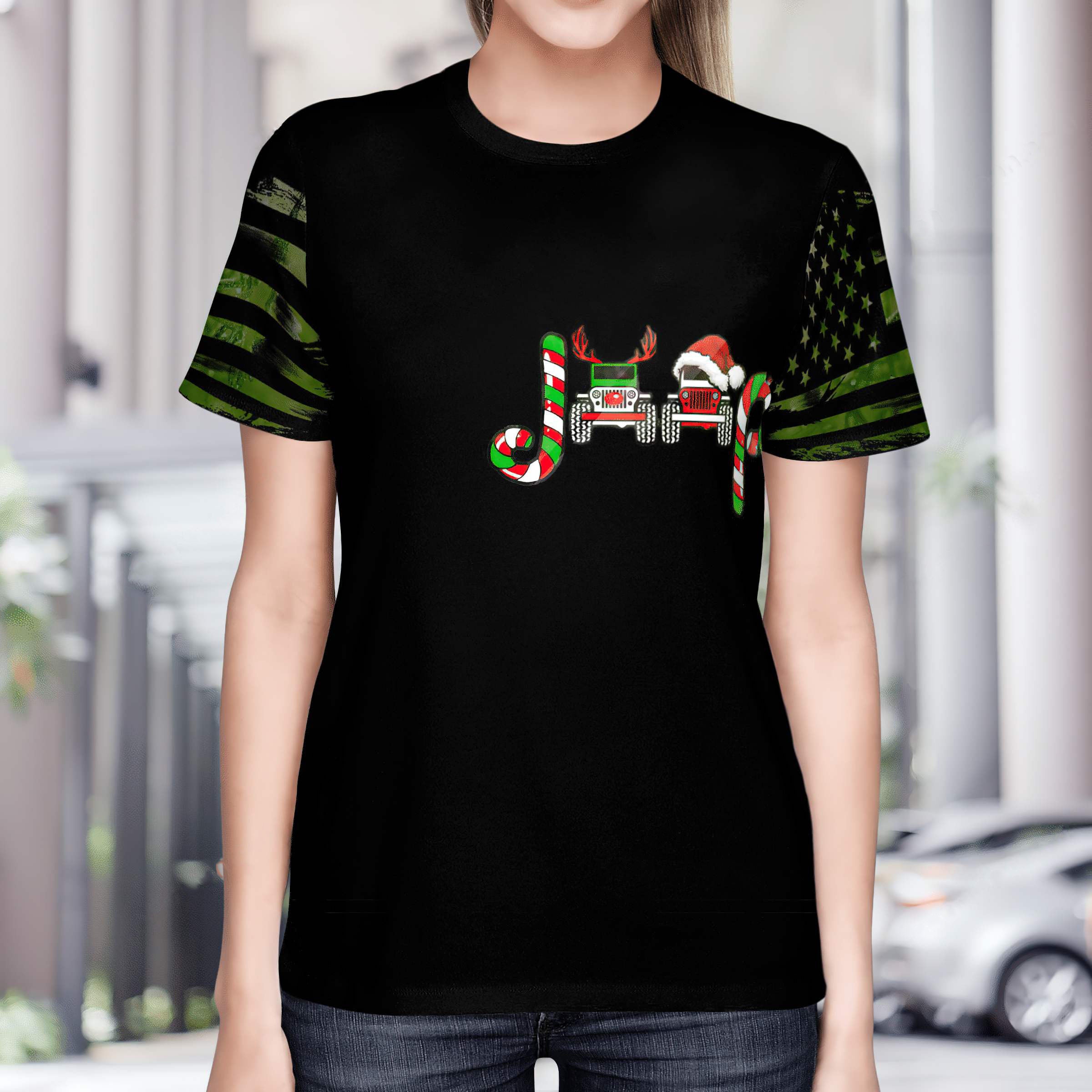 xm-background-jeep-christmas-t-shirt