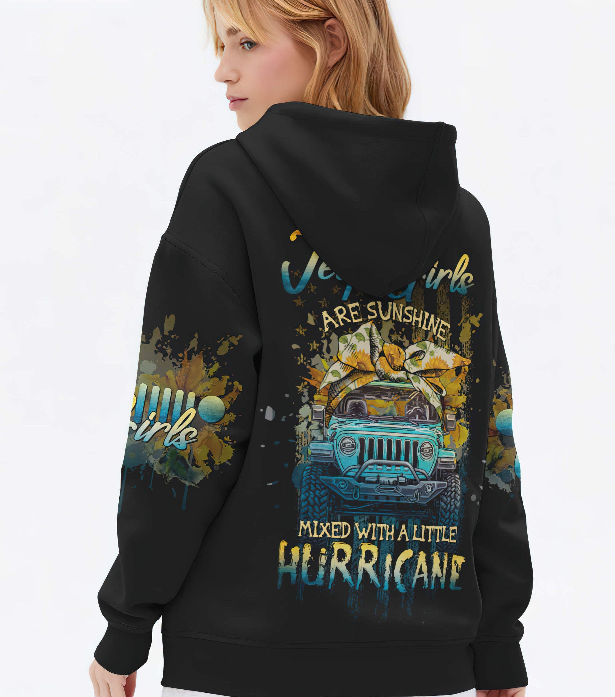 jeep-girl-are-sunshine-mixed-with-a-little-hurricane-hoodie