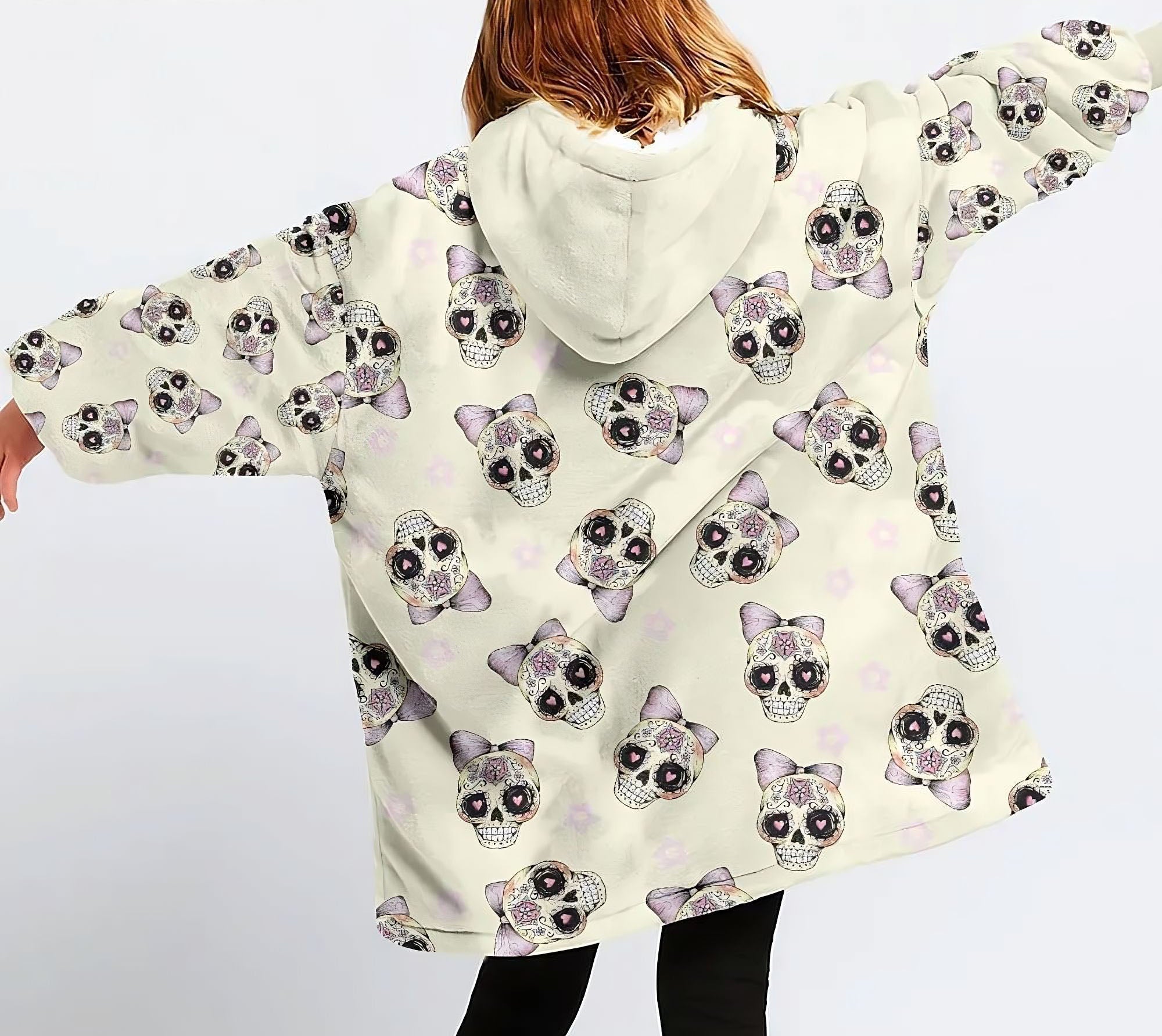 sugar-skull-cute-sherpa-blanket-hoodie-wearable-blanket-hoodie