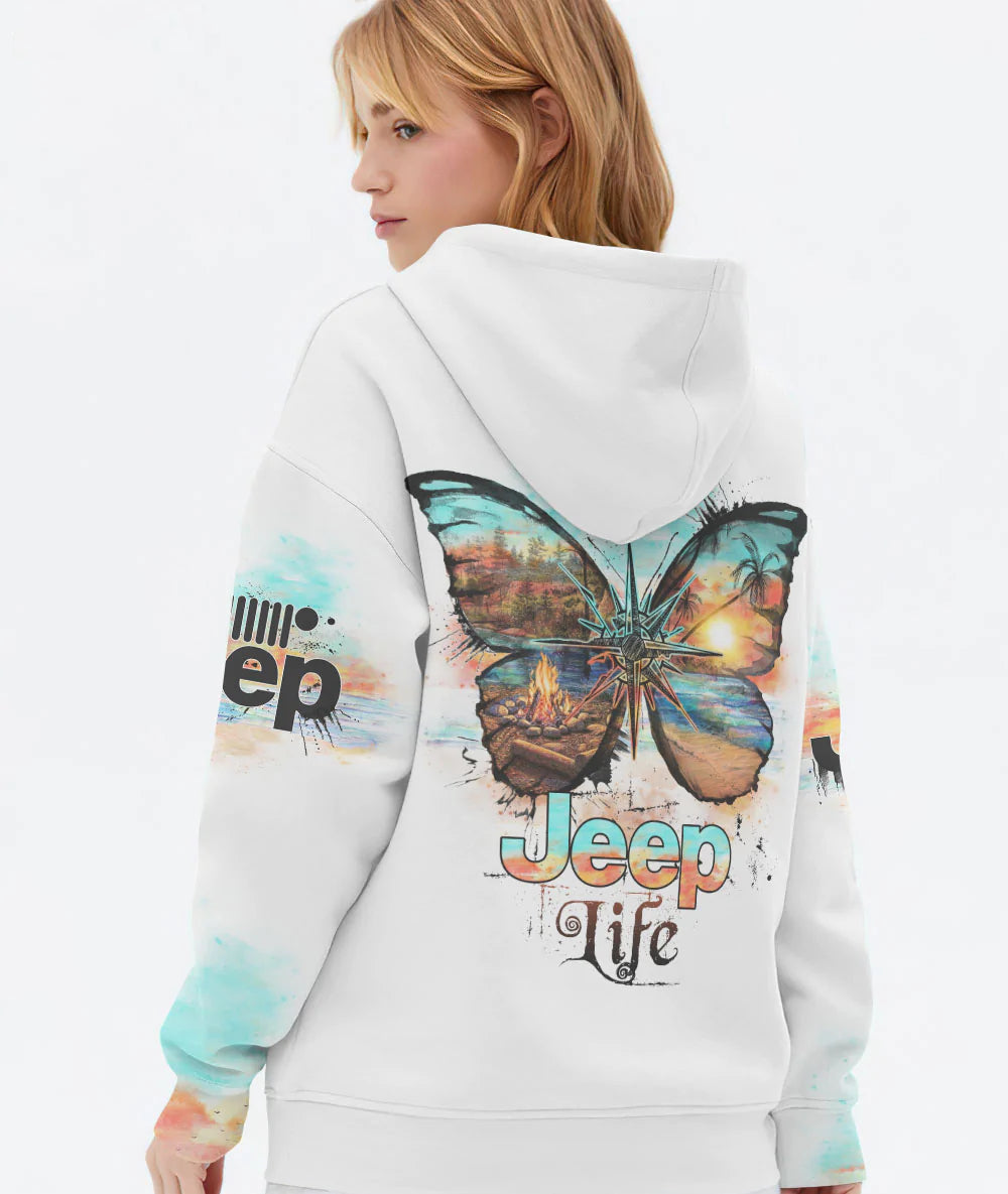 jeep-life-compass-butterfly-hoodie