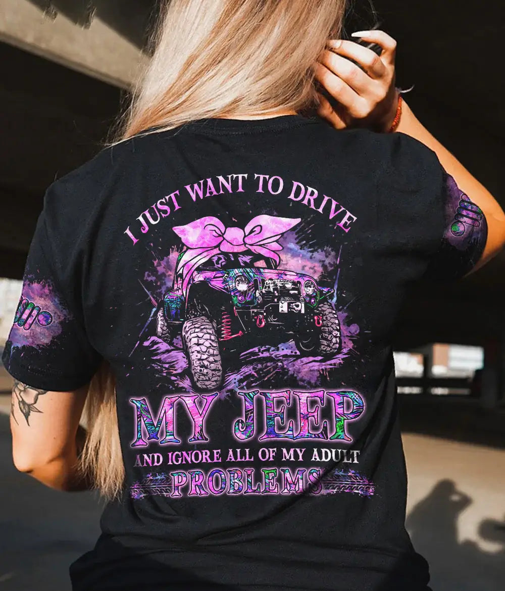 i-just-want-to-drive-my-jeep-floral-t-shirt