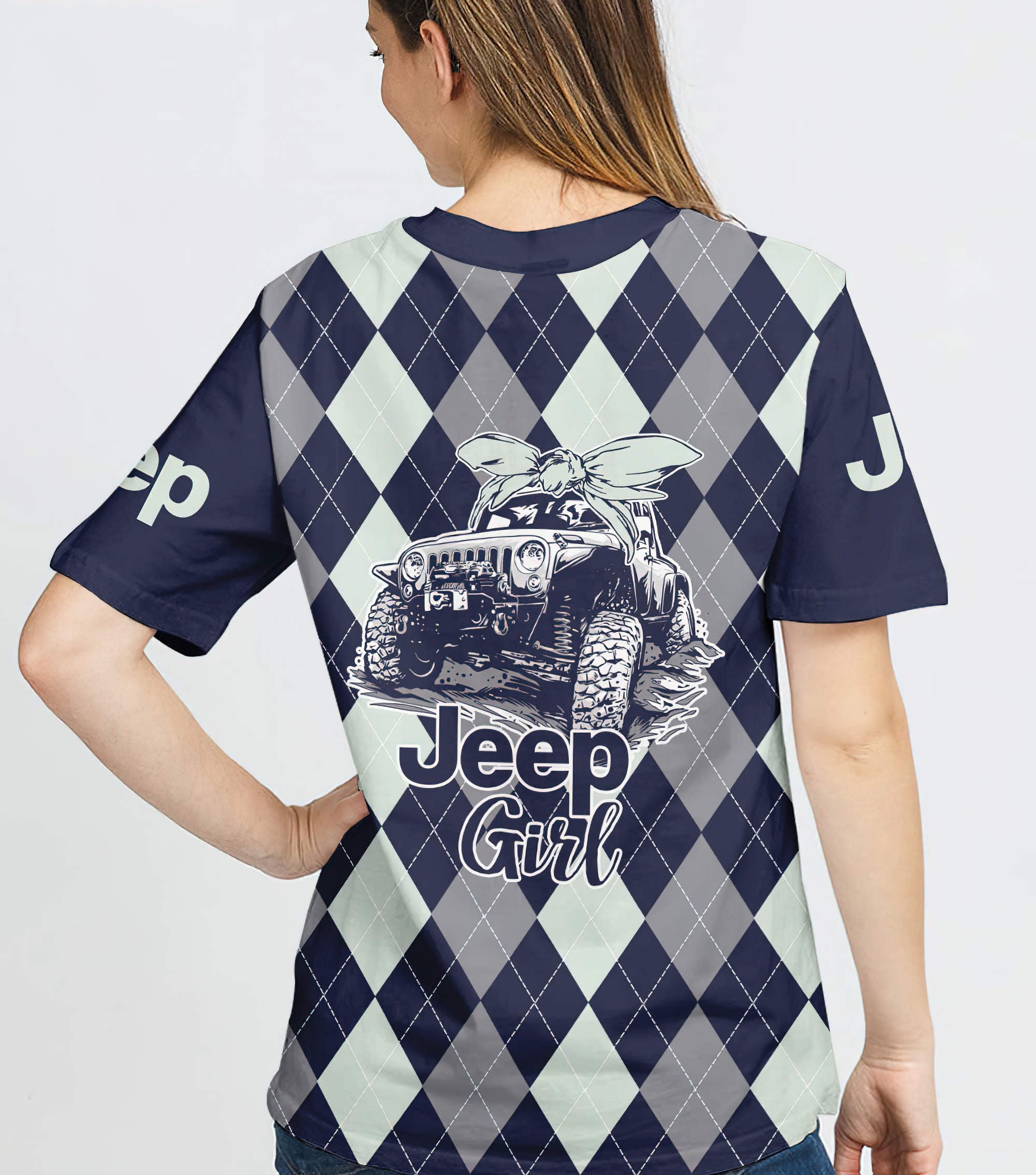 jeep-girl-argyle-pattern-t-shirt