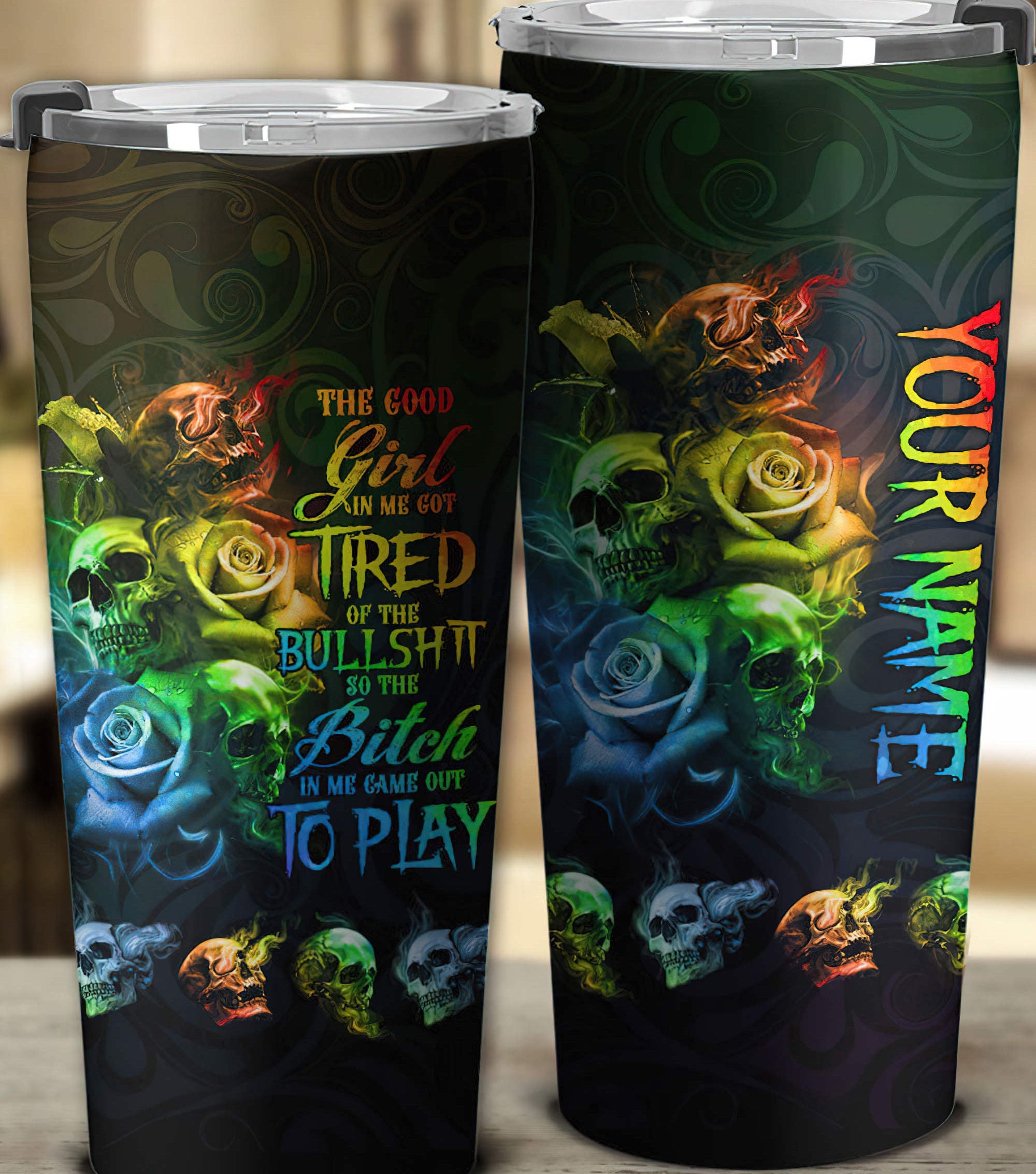 personalized-the-good-girl-in-me-3-skulls-rose-colorful-tumbler