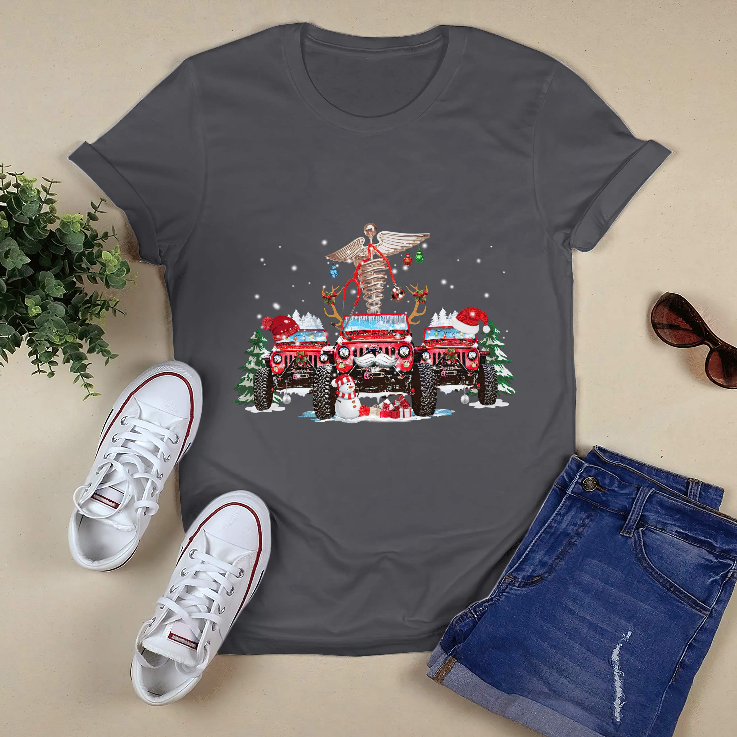 nurse-chris-jeep-christmas-t-shirt