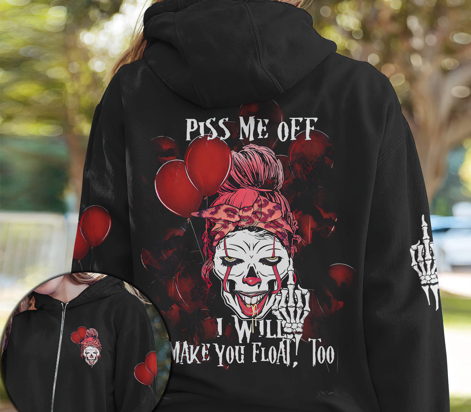 Piss Me Off I Will Skull All Over Print 1 Hoodie