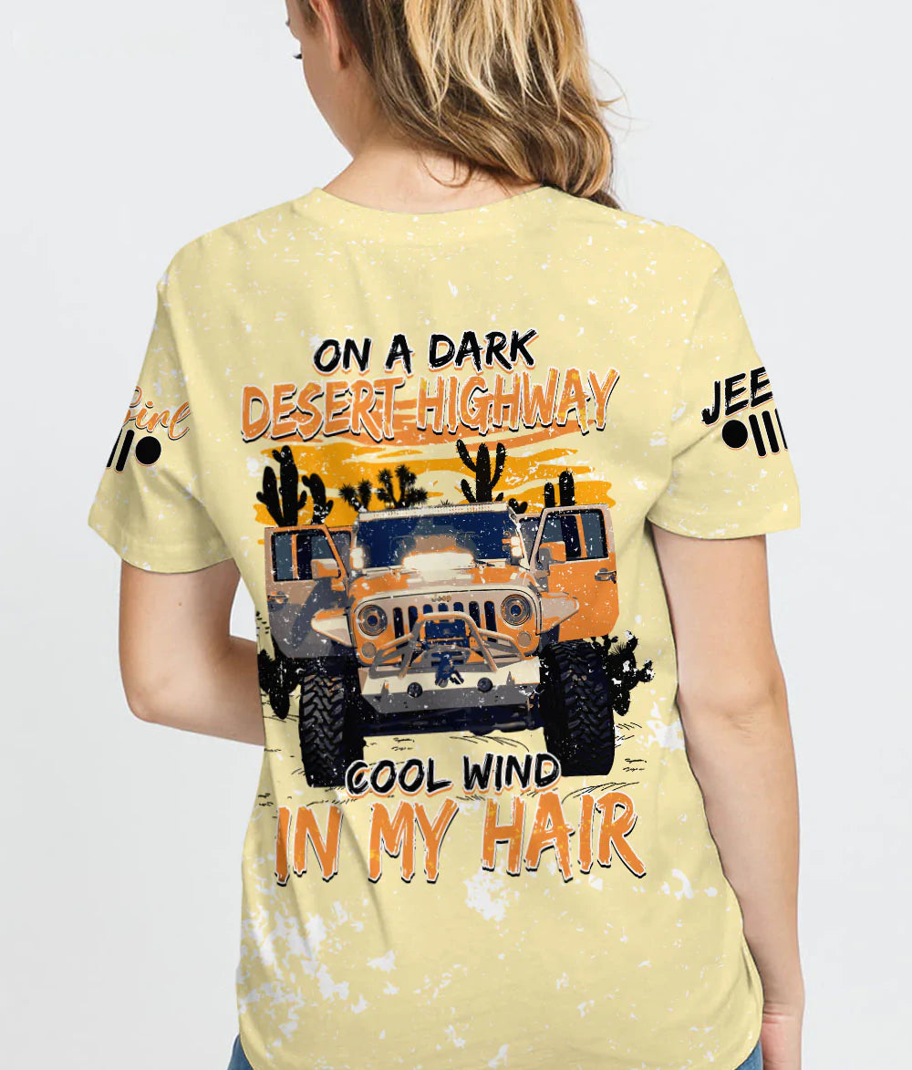 on-a-dark-desert-highway-jeep-t-shirt