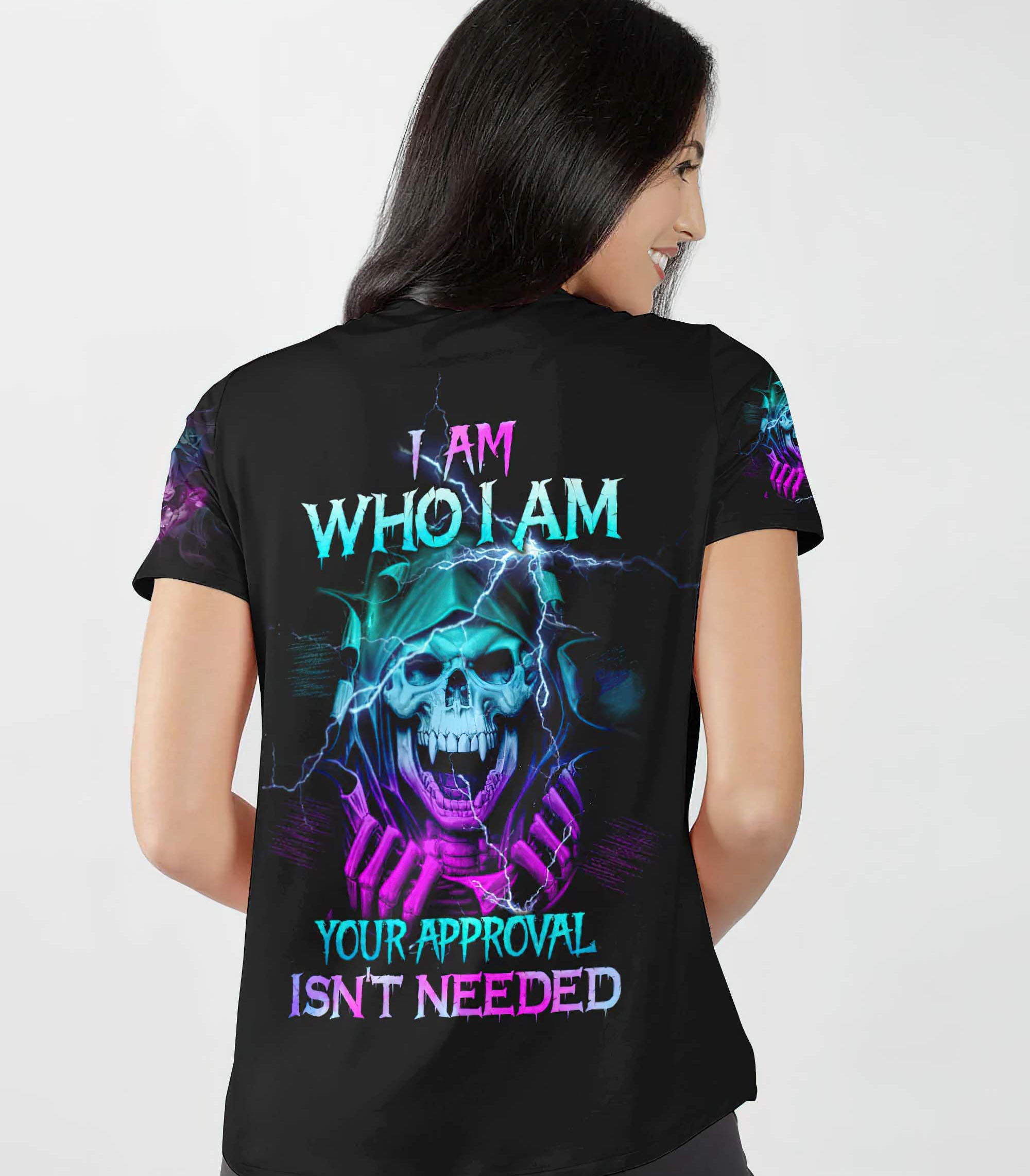 i-am-who-i-am-vampire-skull-all-over-print-women-v-neck-t-shirt