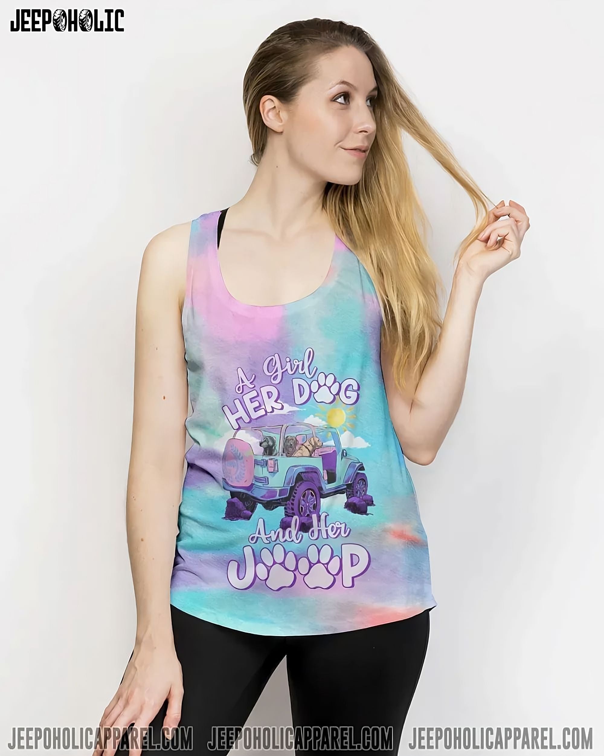 a-girl-her-dog-and-her-jeep-pastel-tie-dye-all-over-print-tank-top