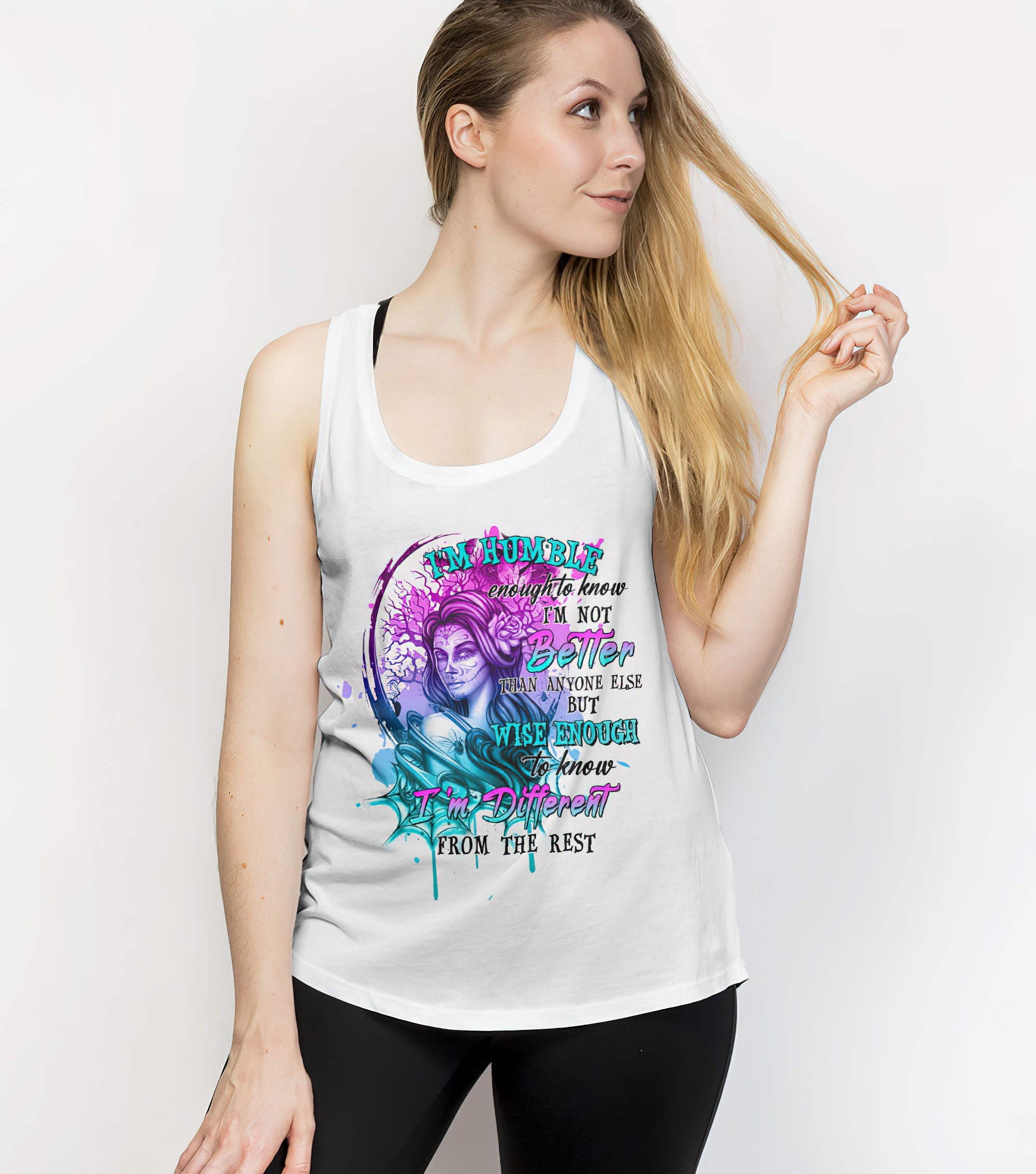 im-humble-enough-to-know-skull-girl-all-over-print-tank-top