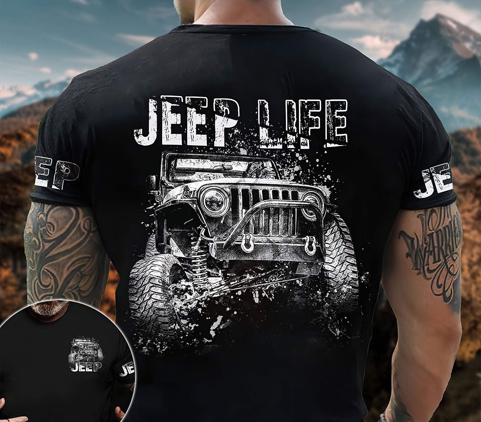 jeep-life-half-text-bw-t-shirt