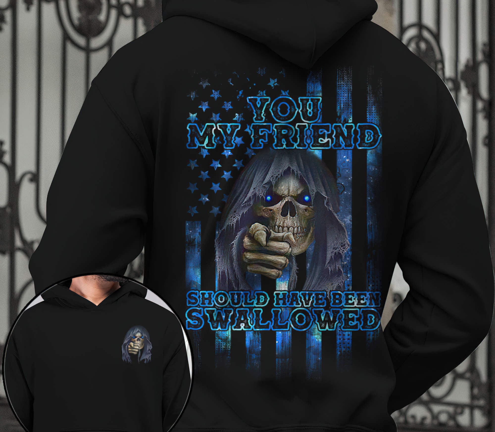 You My Friend Skull 2D Hoodie