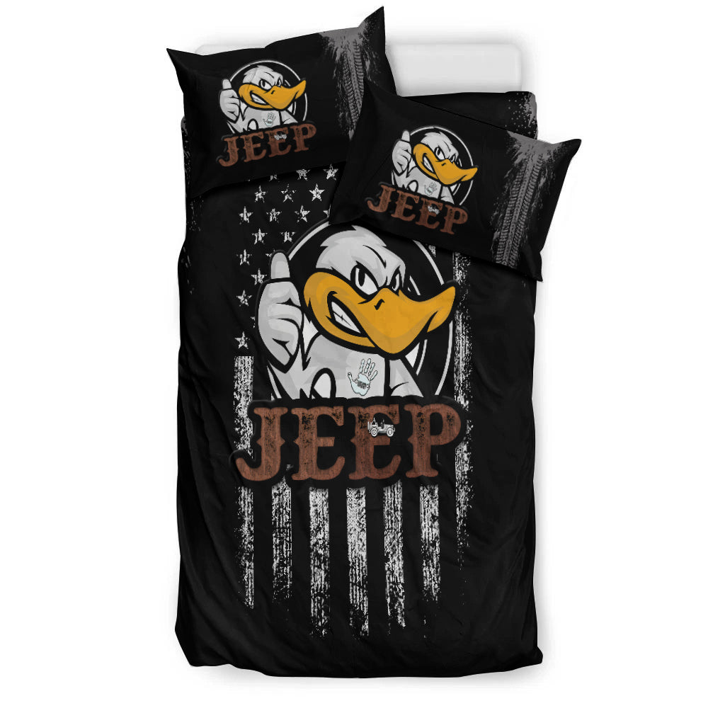 Duck duck Jeeps Unique Flag Bedding Set - LT12