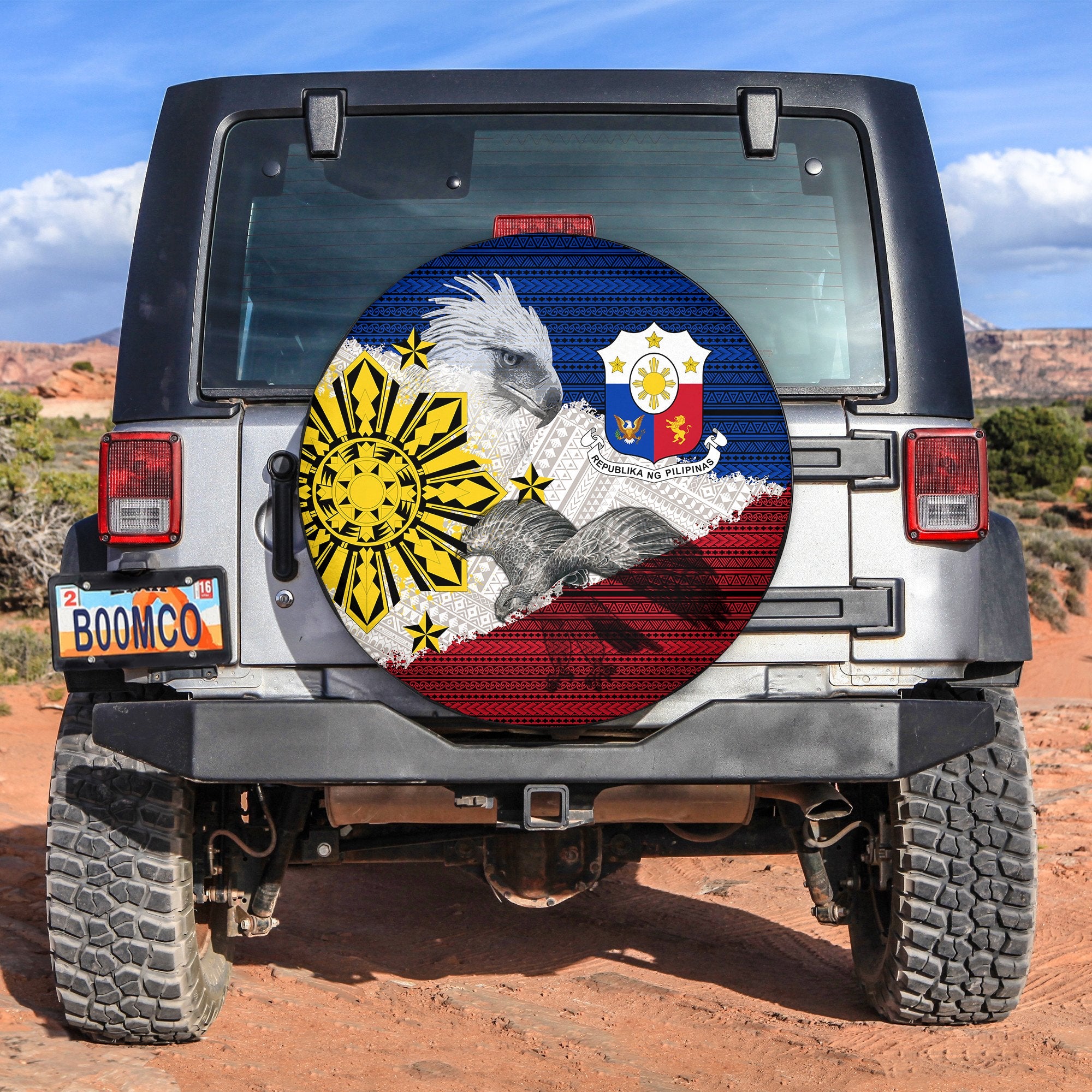 Phillippines Filipino Tribal Ealge Spare Tire Cover