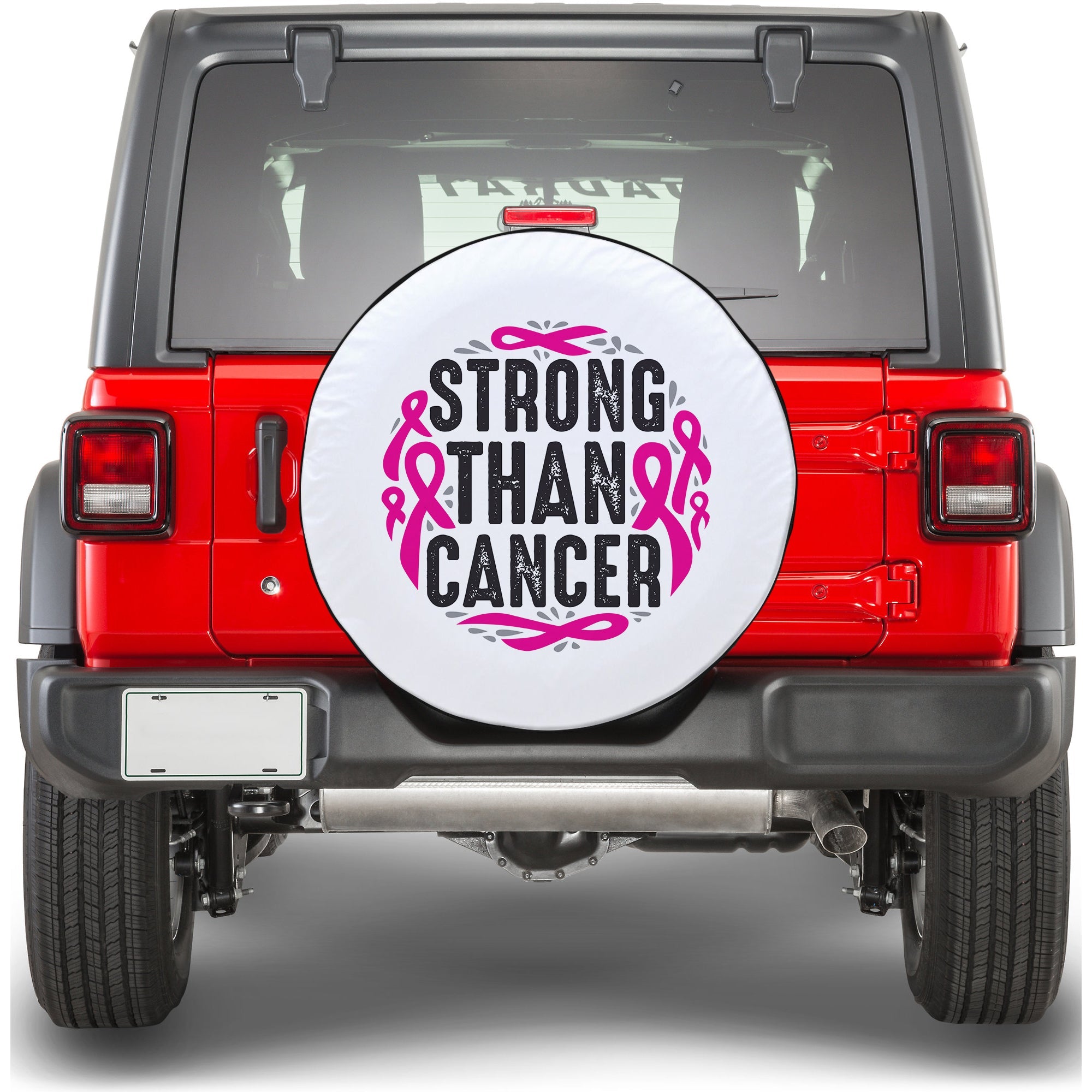 Breast Cancer Strong Than Cancer Spare Tire Cover - LT12